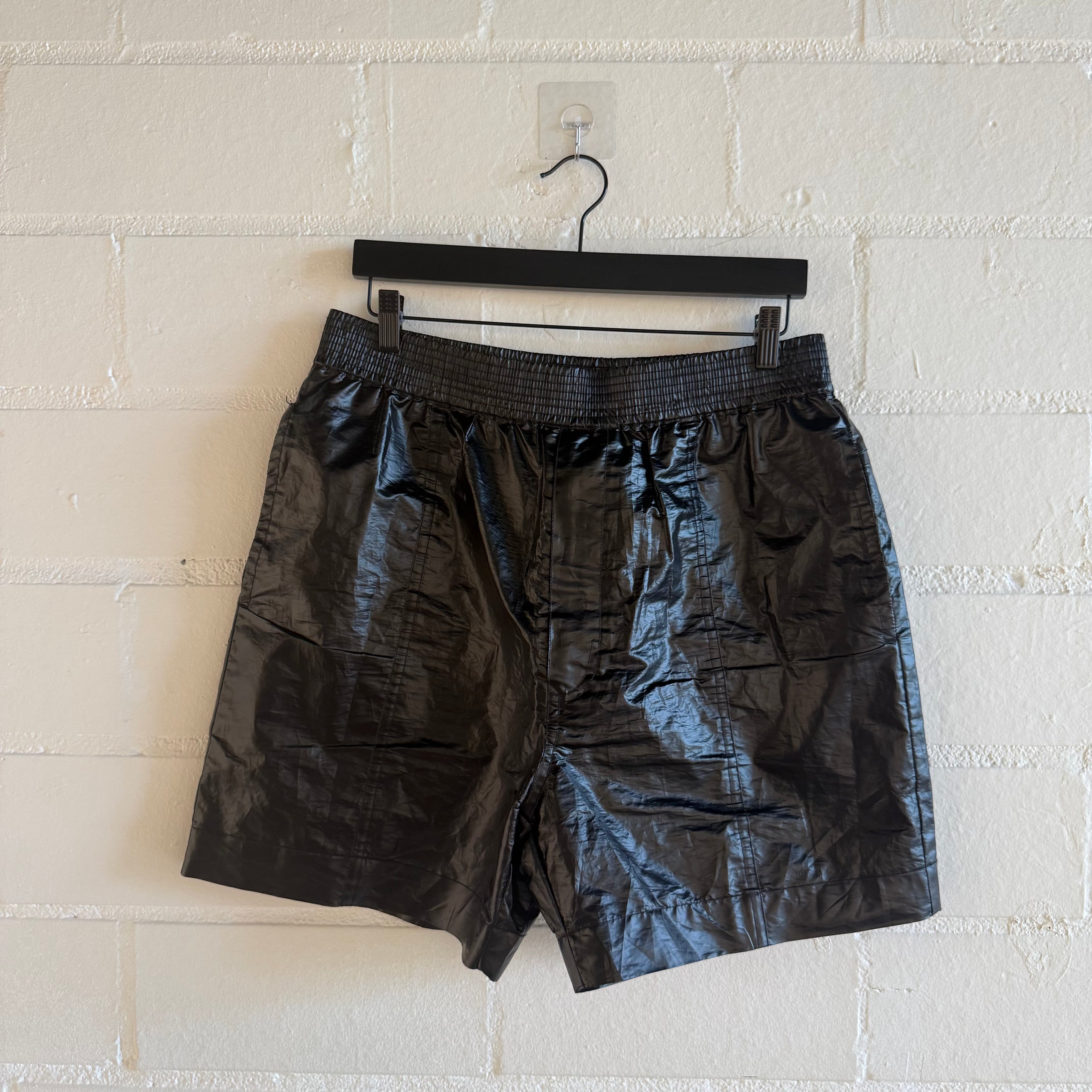 1017 Alyx Black Waxed Shorts