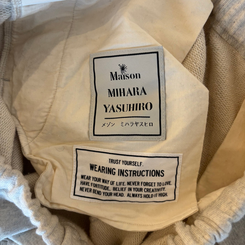 Maison Mihara Grey Sticker Sweat Shorts