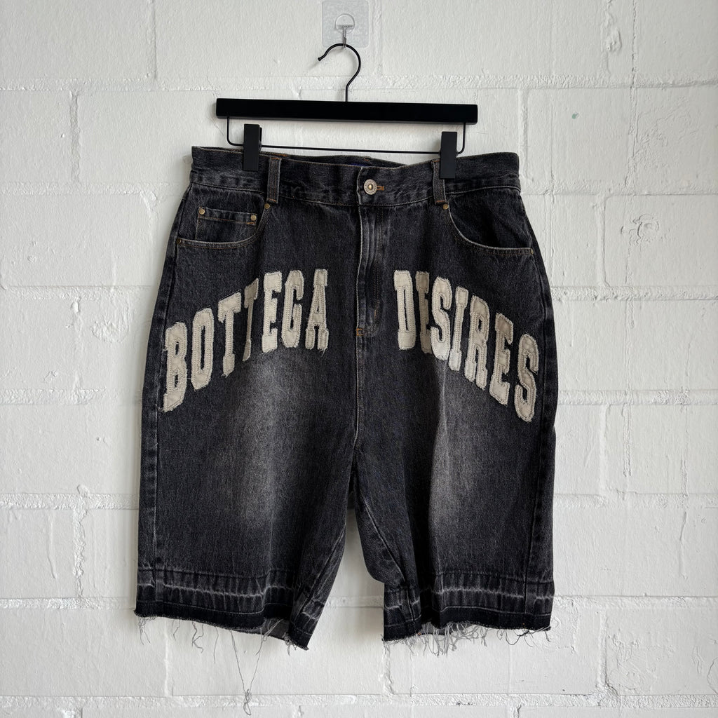Bottega Desires Grey Jean Shorts
