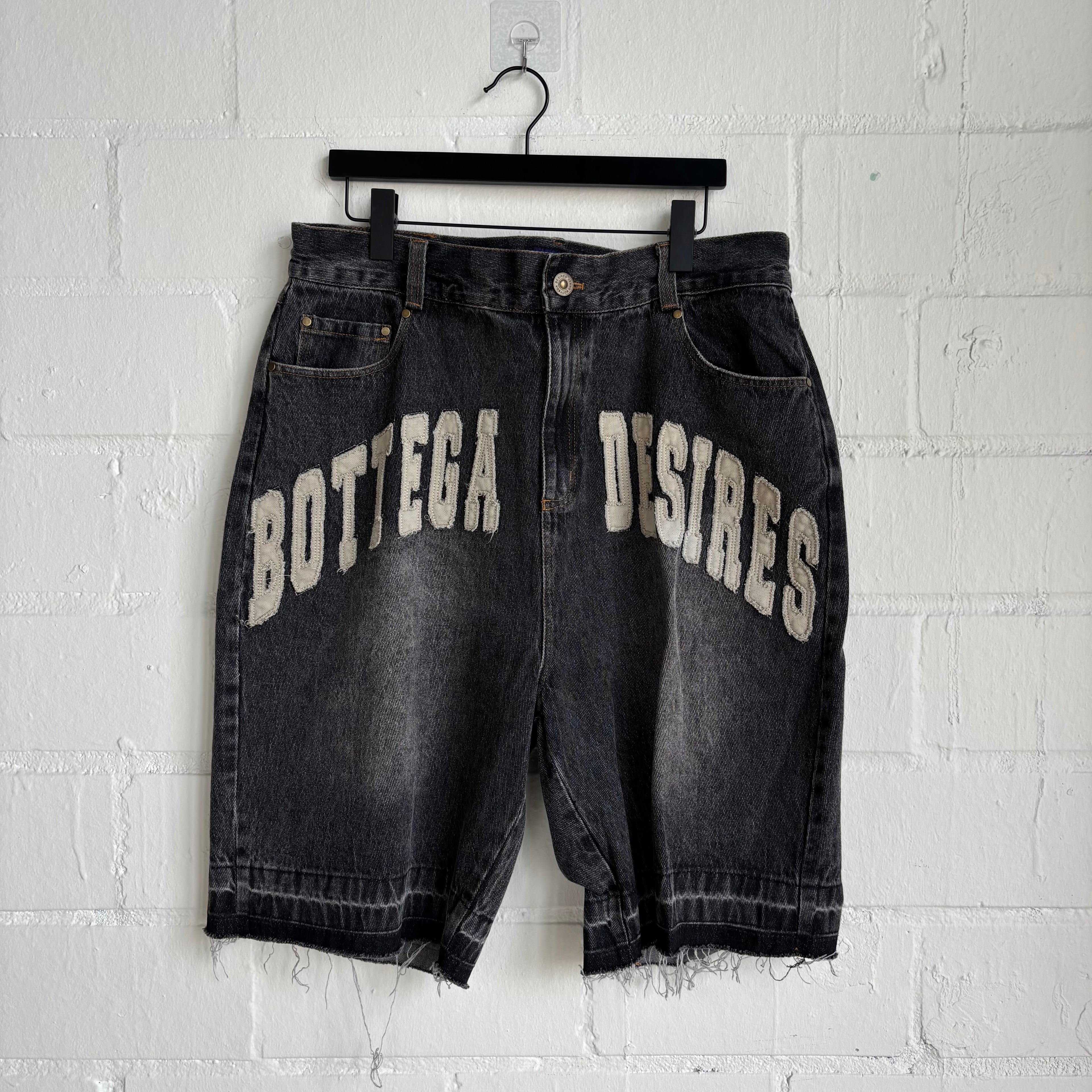 Bottega Desires Grey Jean Shorts
