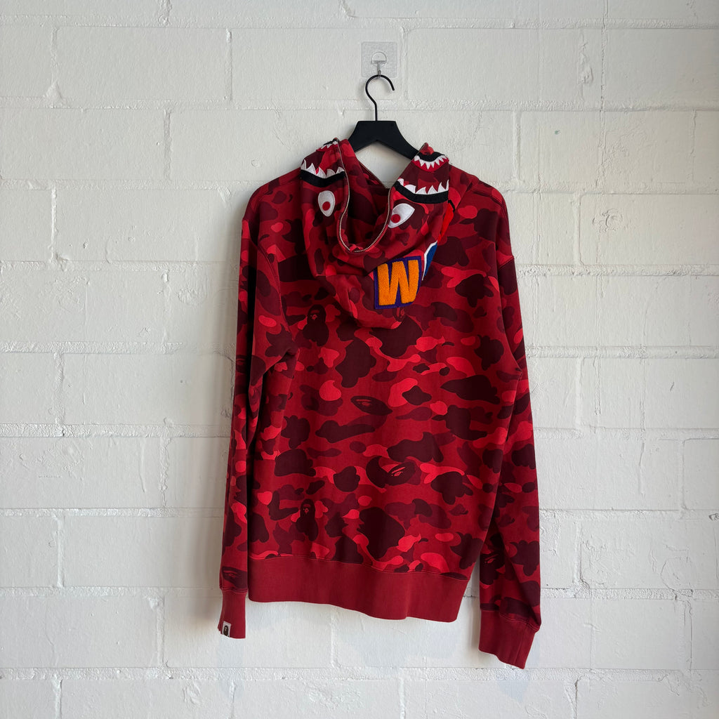 Bape Shark Red Camo Zip Up
