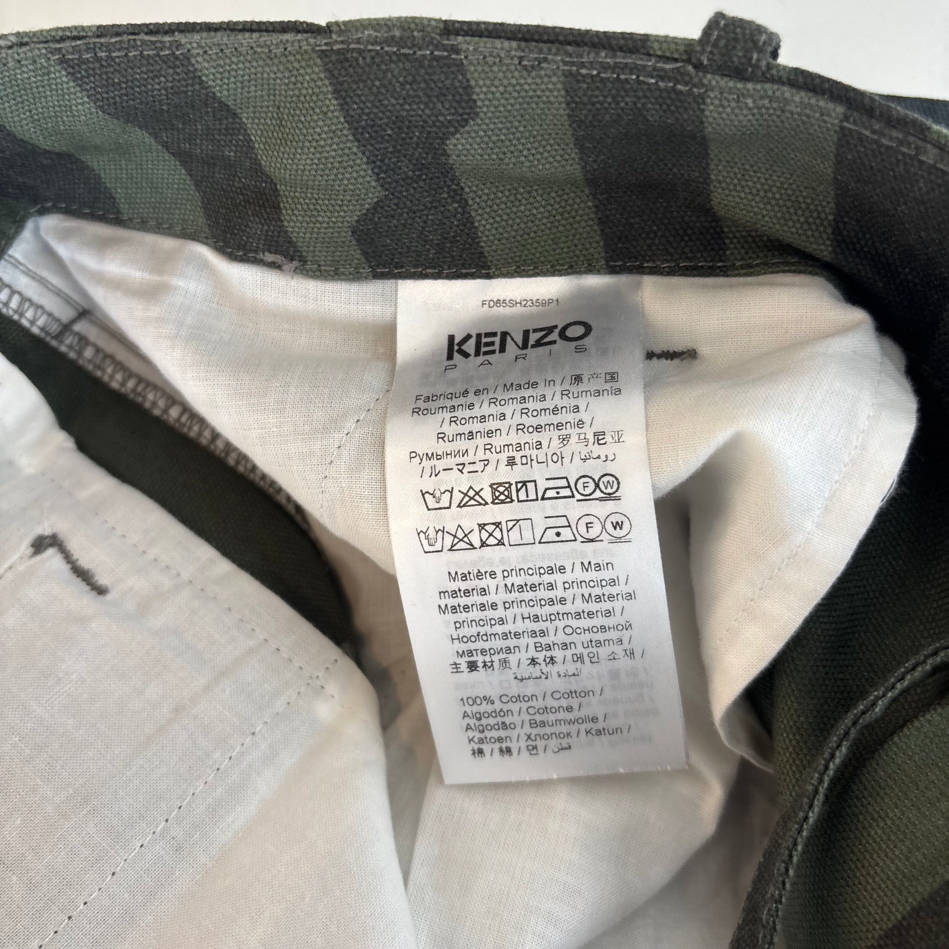 Kenzo Green Stripe Shorts