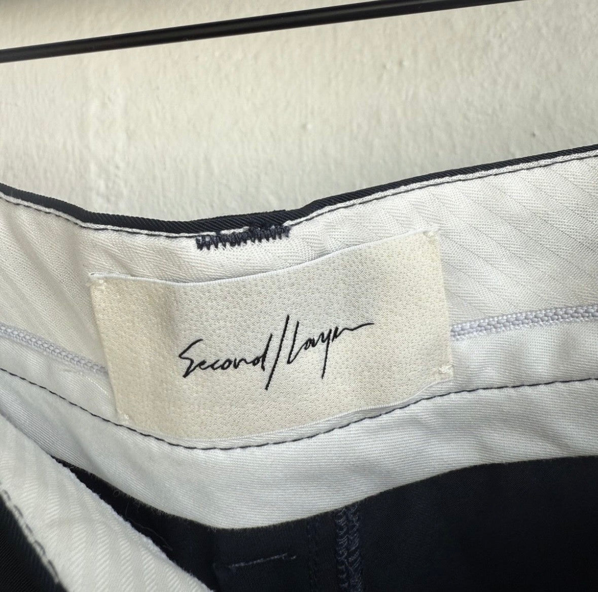 Second Layer Black Nylon Stitch Pants