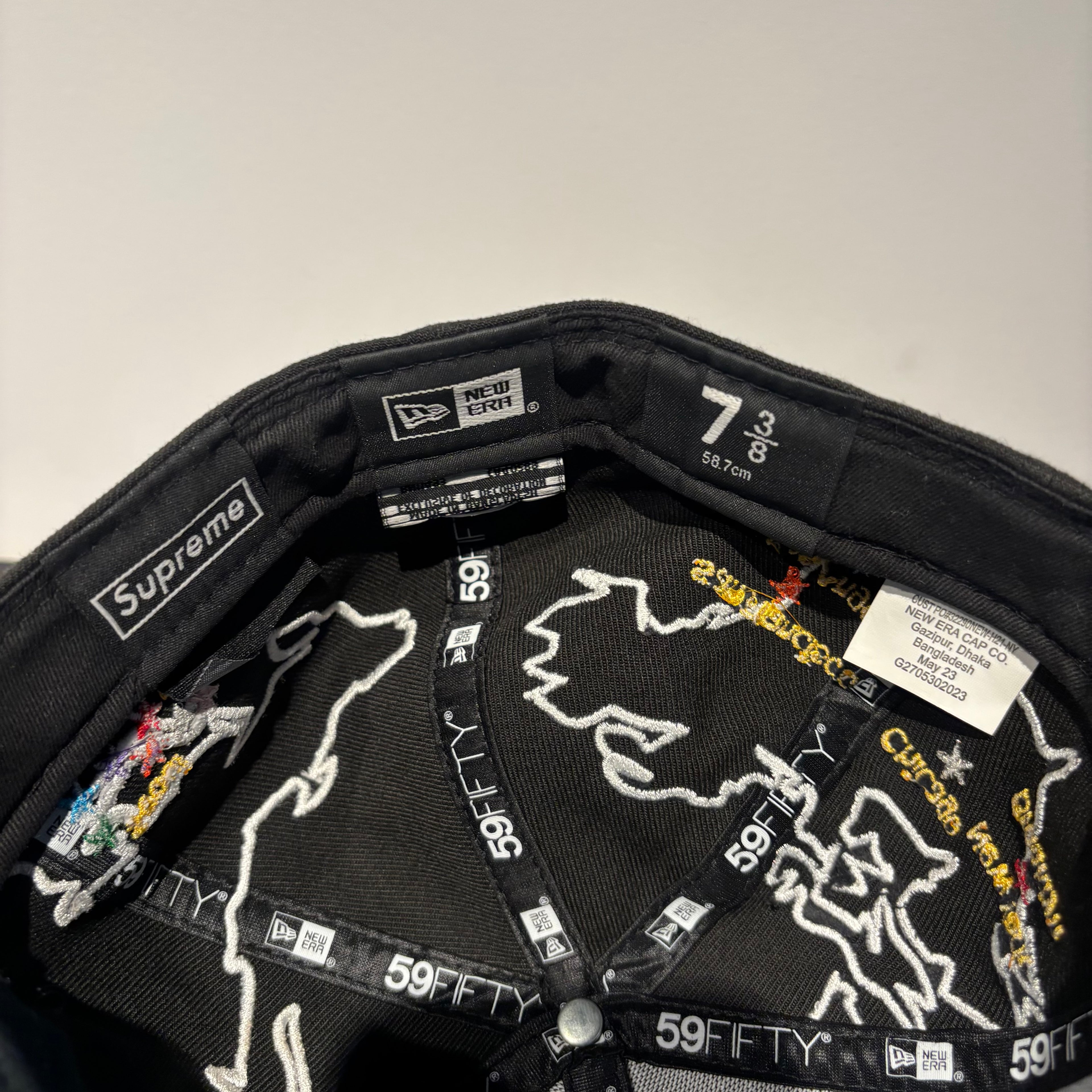 Supreme Black Map Hat