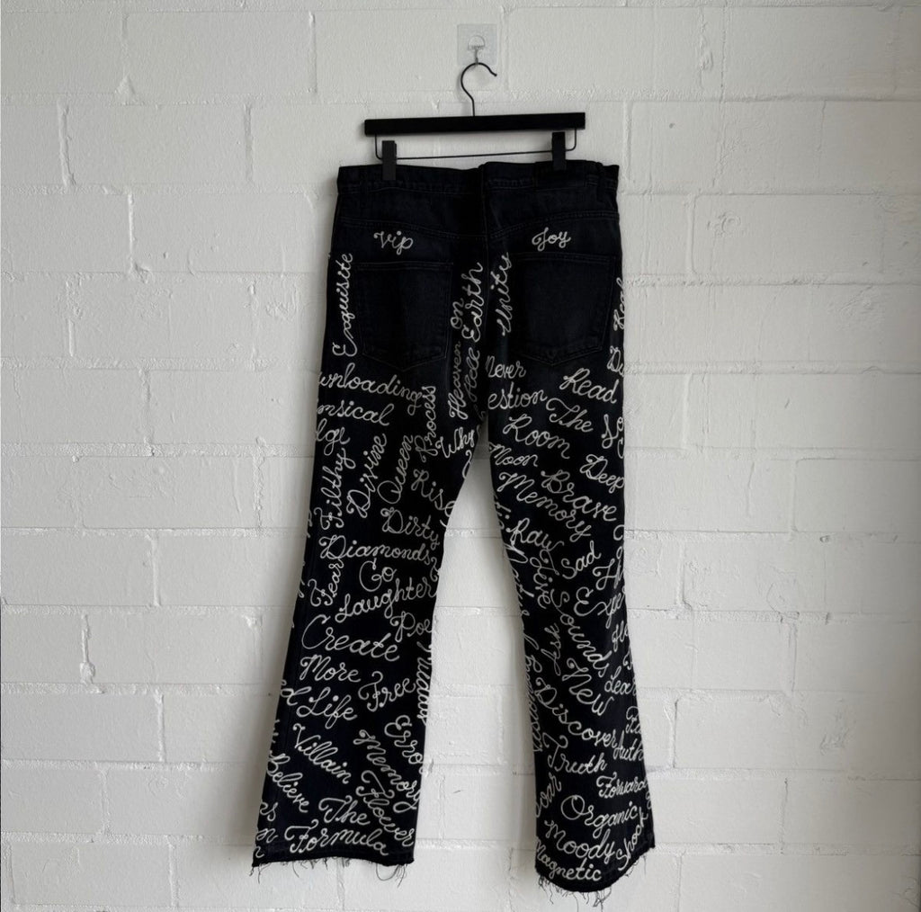 Earthling VIP Student Calligraphy Jeans