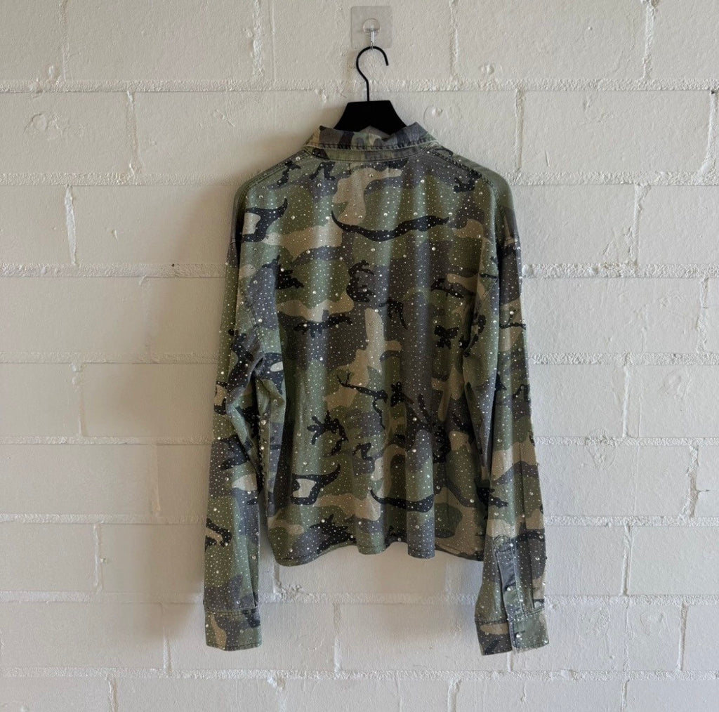 Vale Camo Rhinestone Long Sleeve