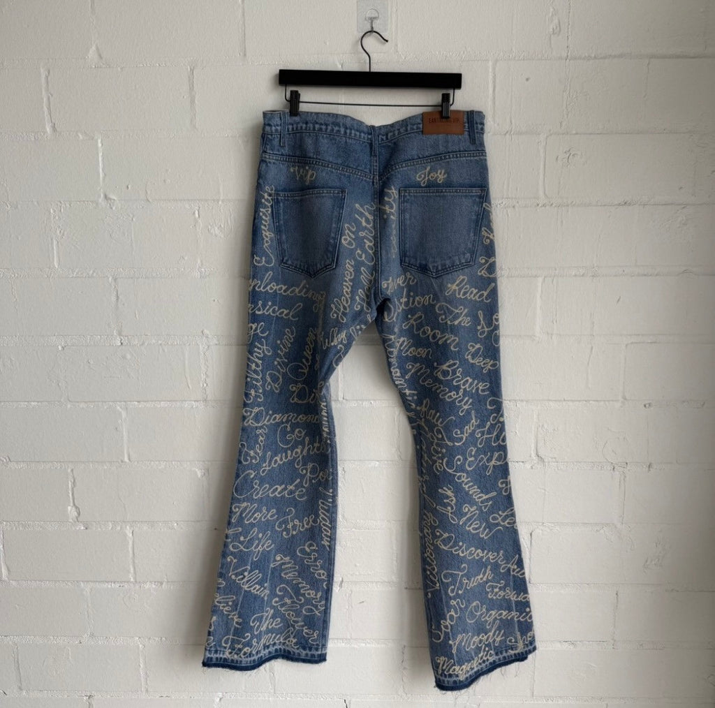 Earthling VIP Student Calligraphy Jeans