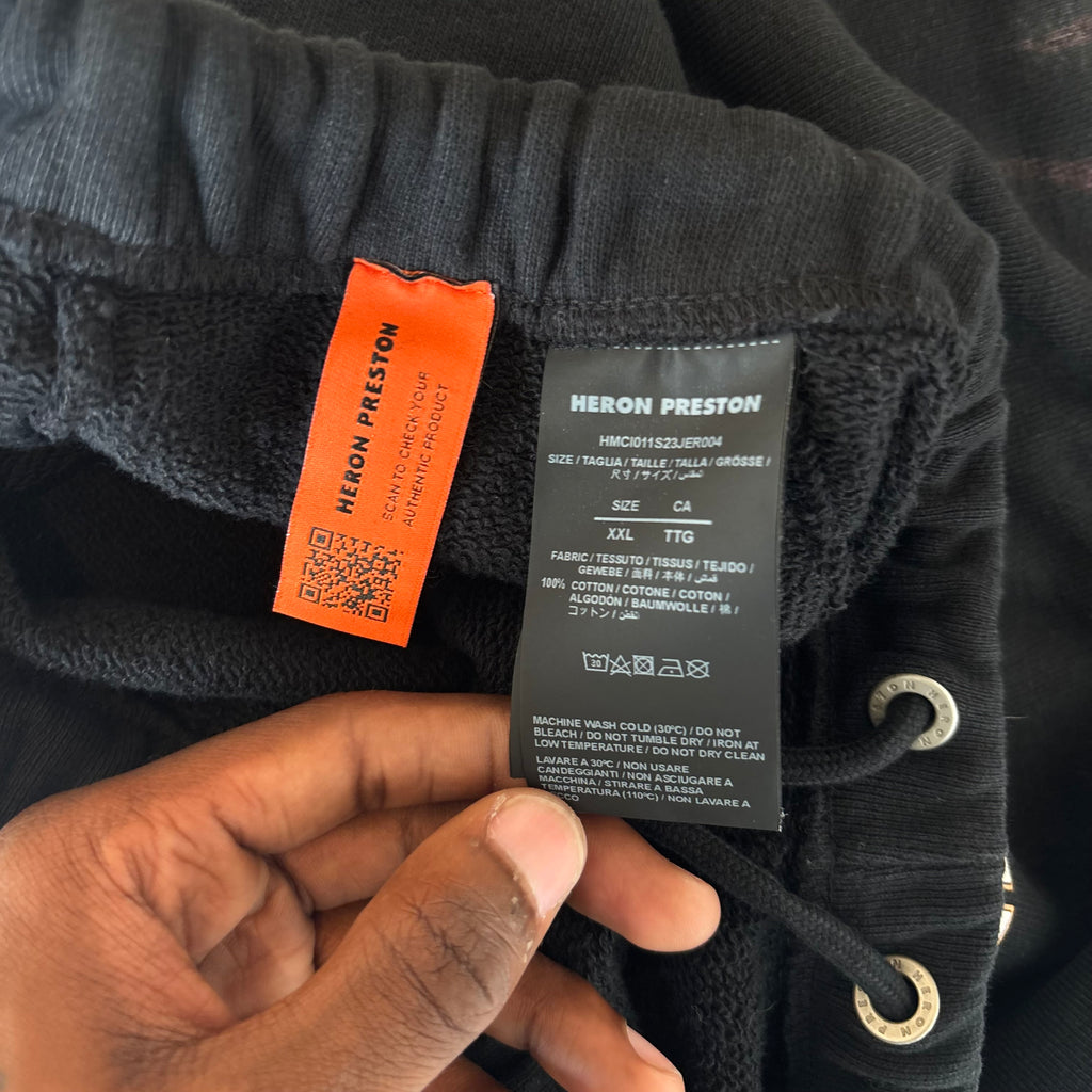Heron Preston Black Sweat Shorts