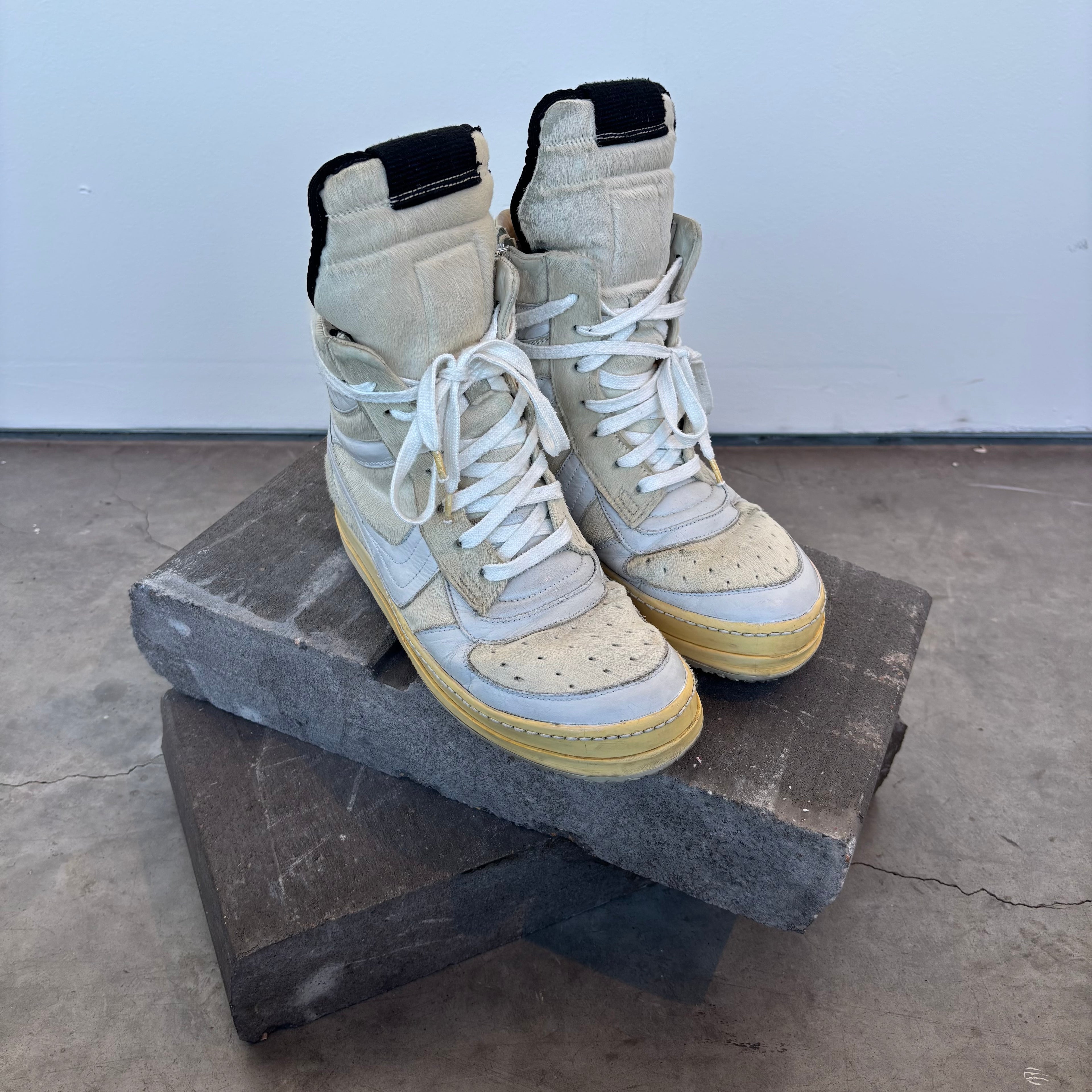 FW08’ Rick Owens “Milk” Pony Hair Dunks