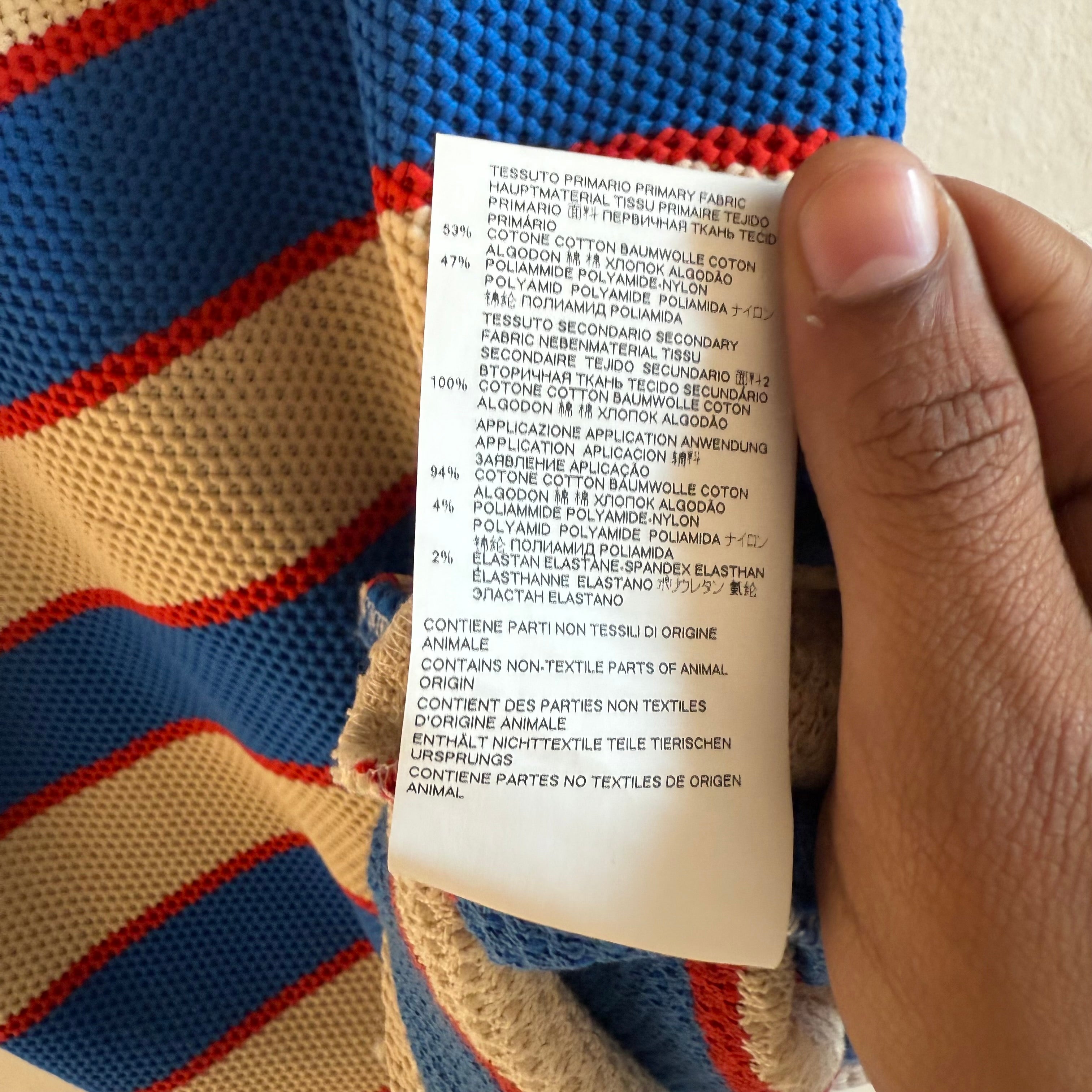 Marni Blue/Red/Off-White Collar Shirt
