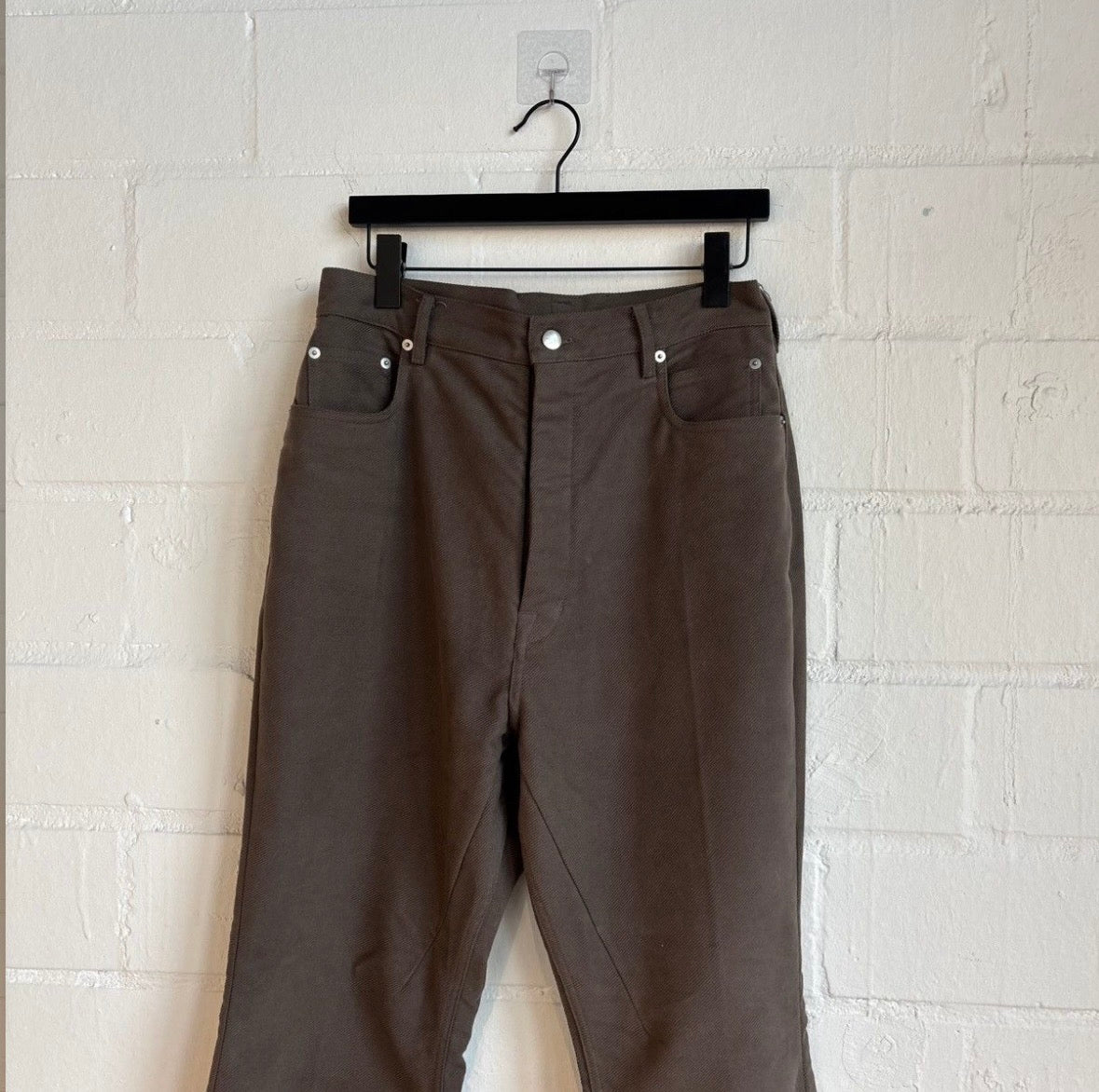 Rick Owens Brown Corduory Flare Pants