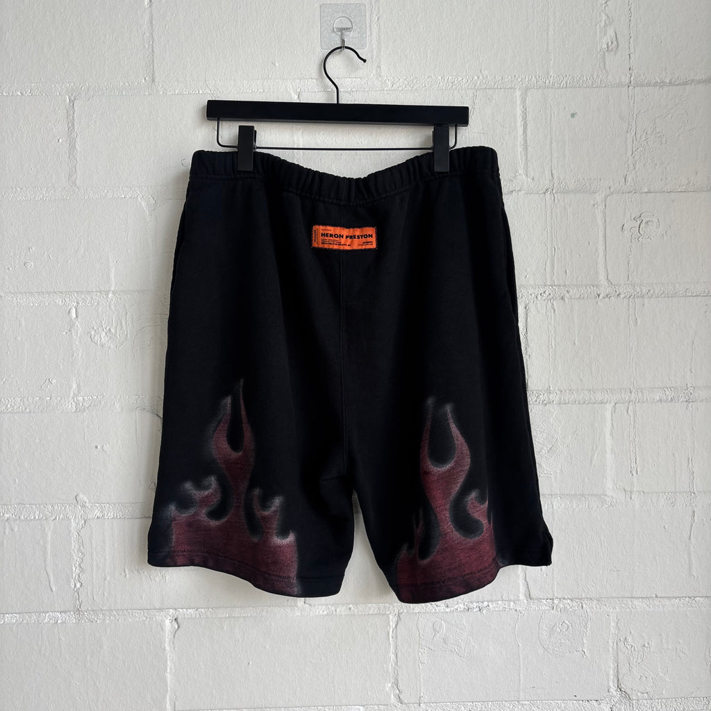Heron Preston Black Sweat Shorts