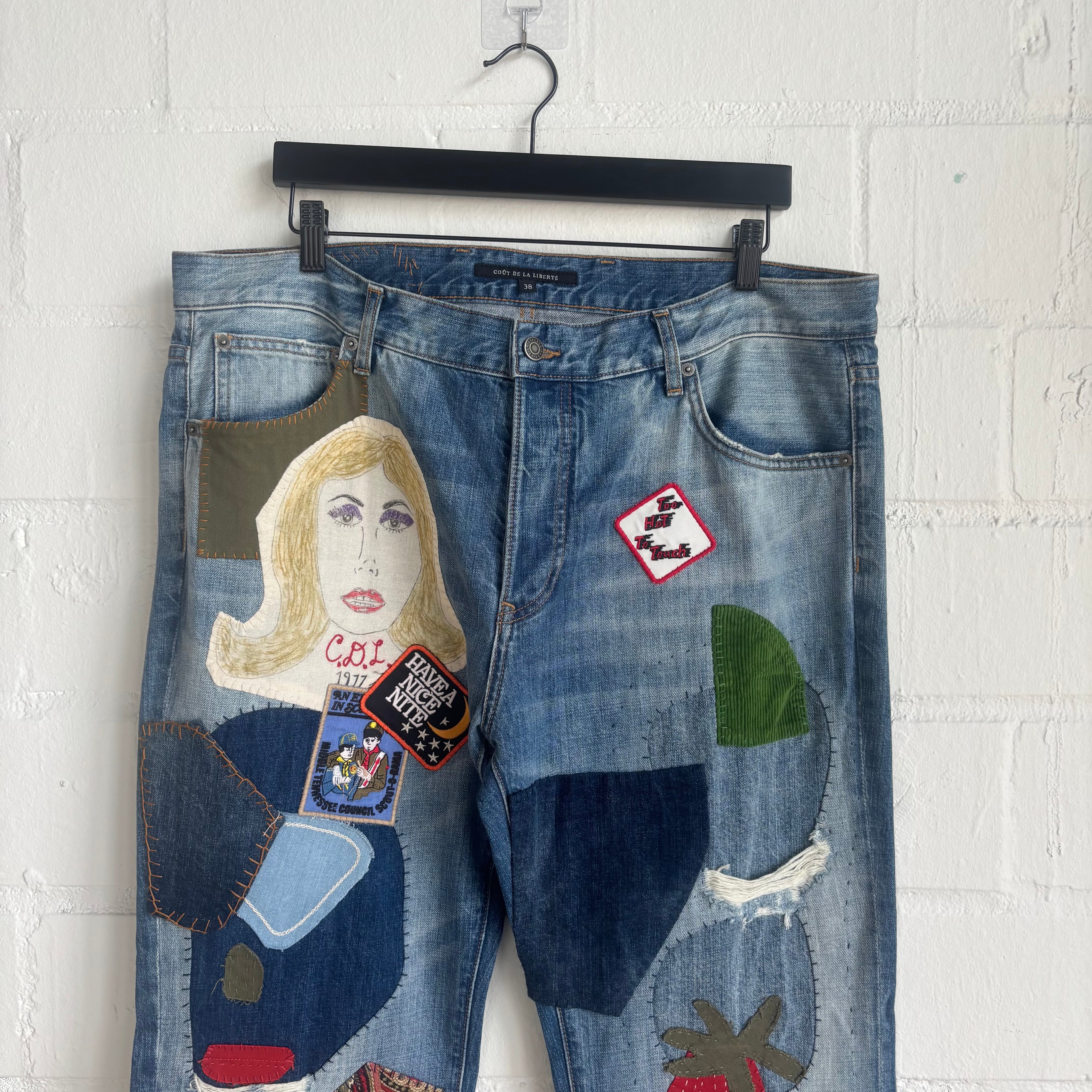 Coût De LA Liberté Patchwork Jeans