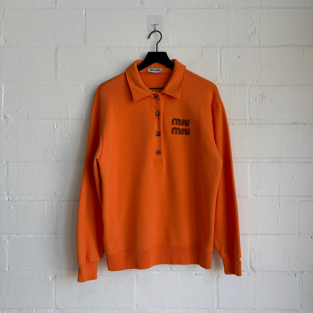 Miu Miu Orange Longsleeve Polo