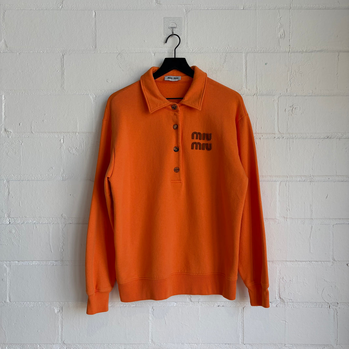 Miu Miu Orange Longsleeve Polo