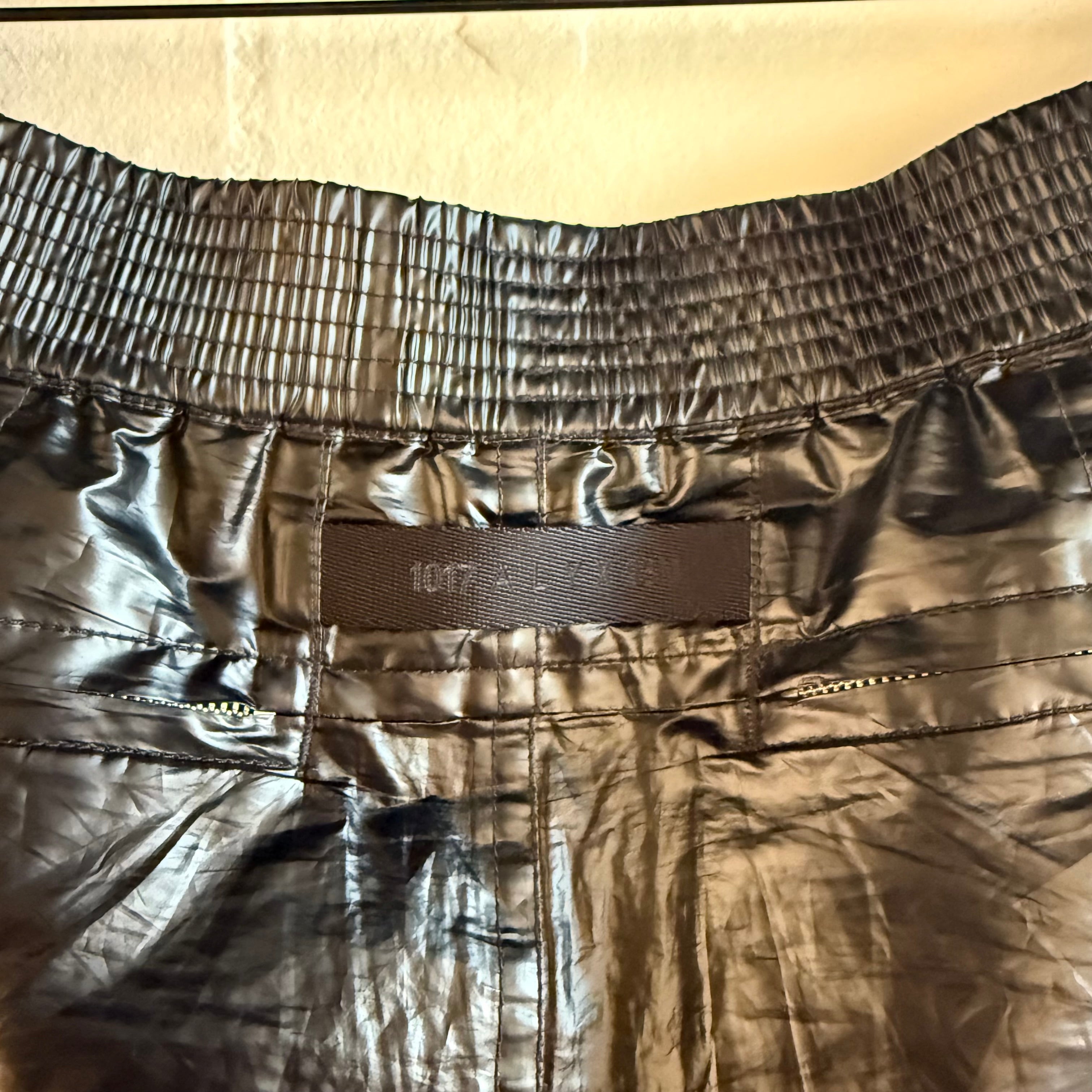 1017 Alyx Black Waxed Shorts