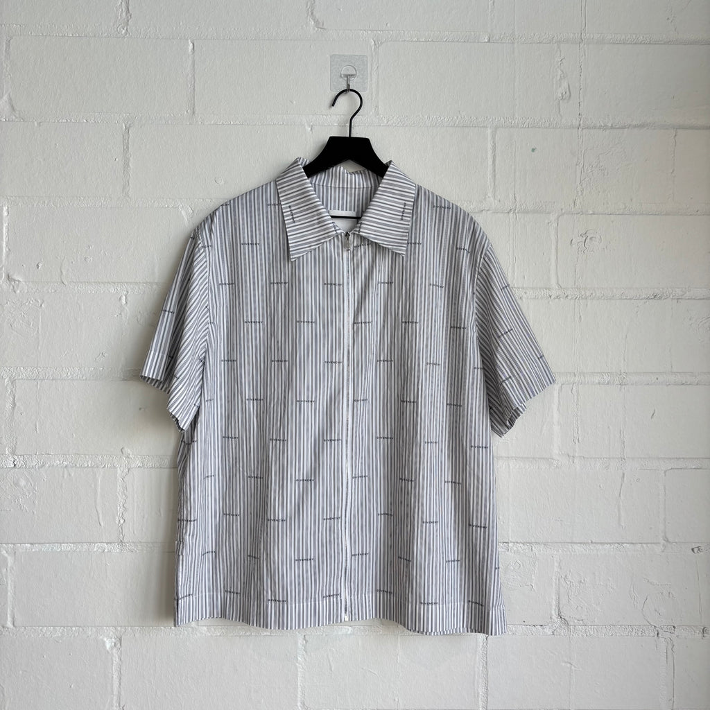 Givenchy Monogram White Zip Up Shirt