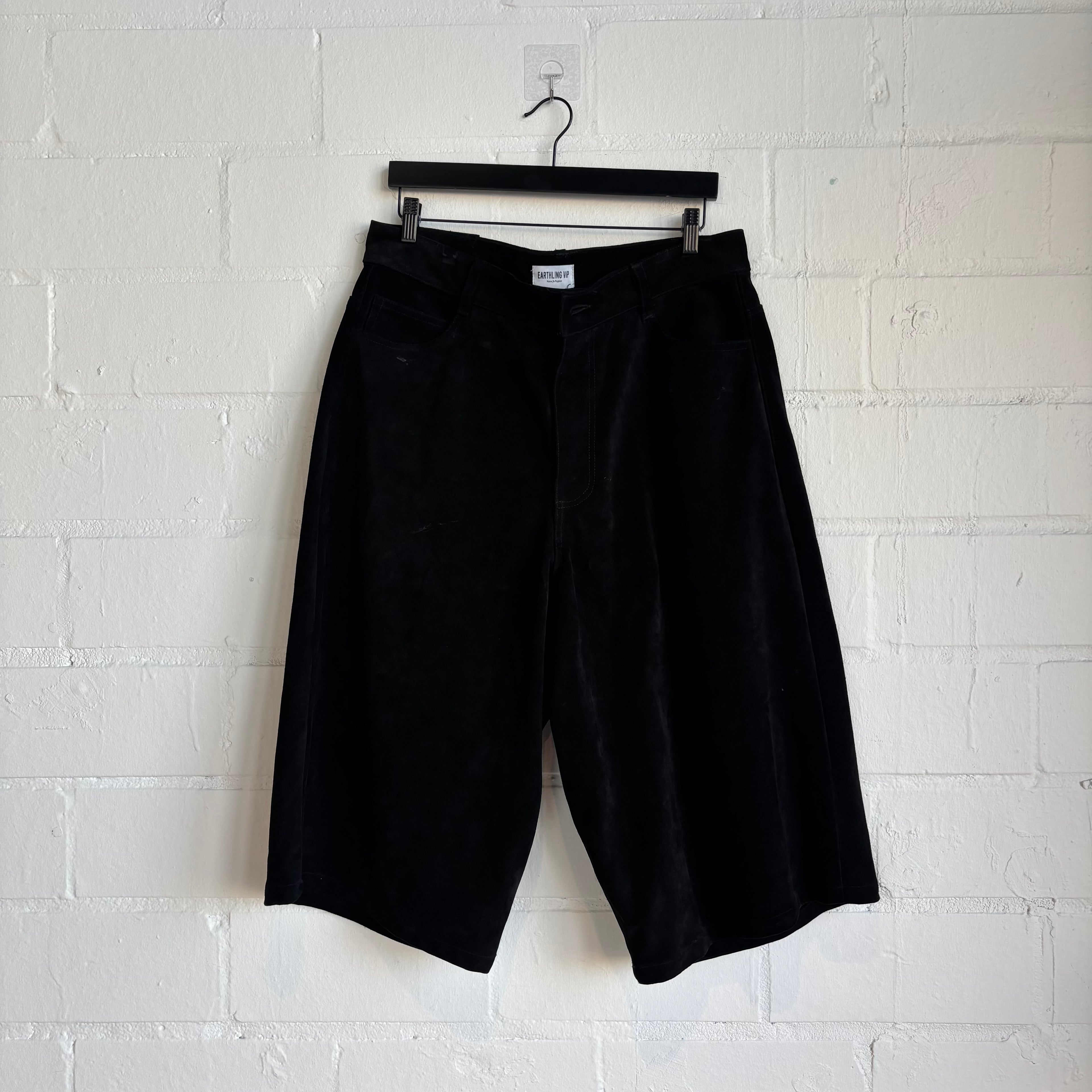 Earthling VIP Black Suede Shorts