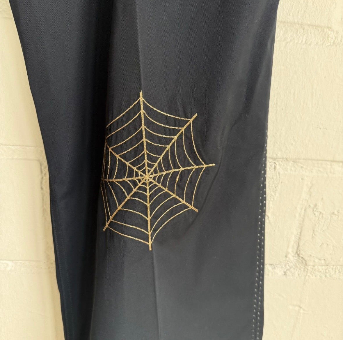 Second Layer Black Nylon Stitch Pants