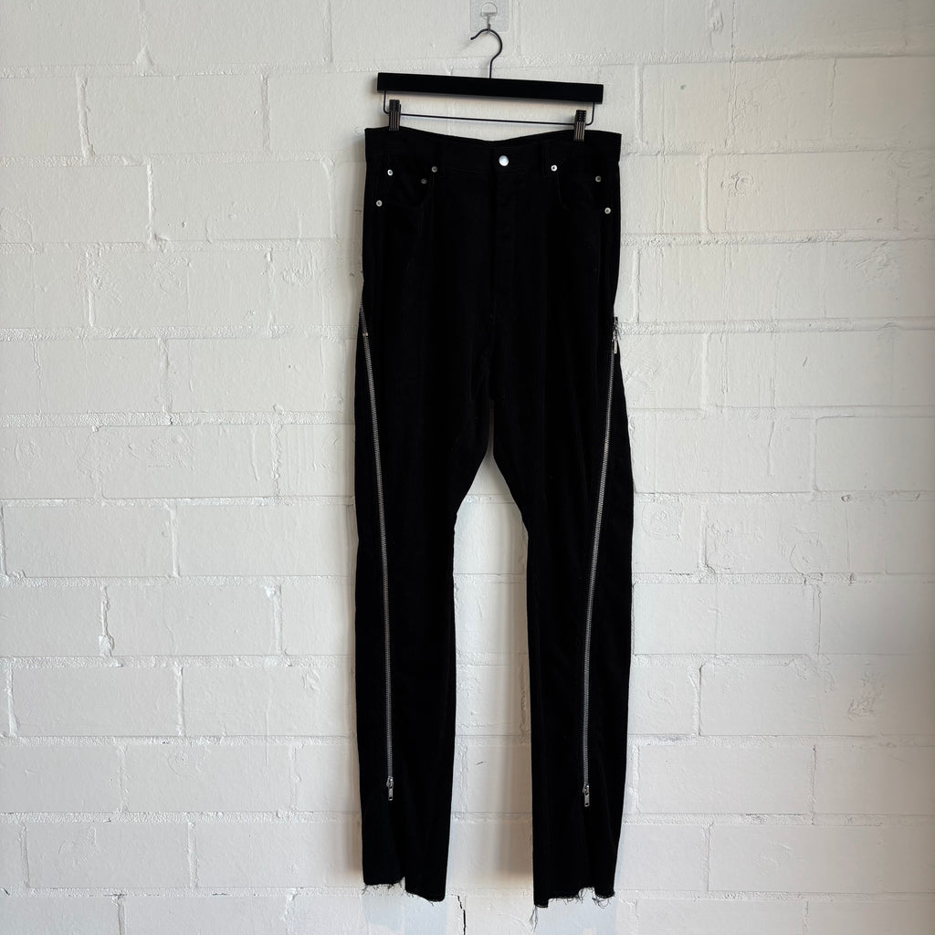 Rick Owens Corduroy Black Pants