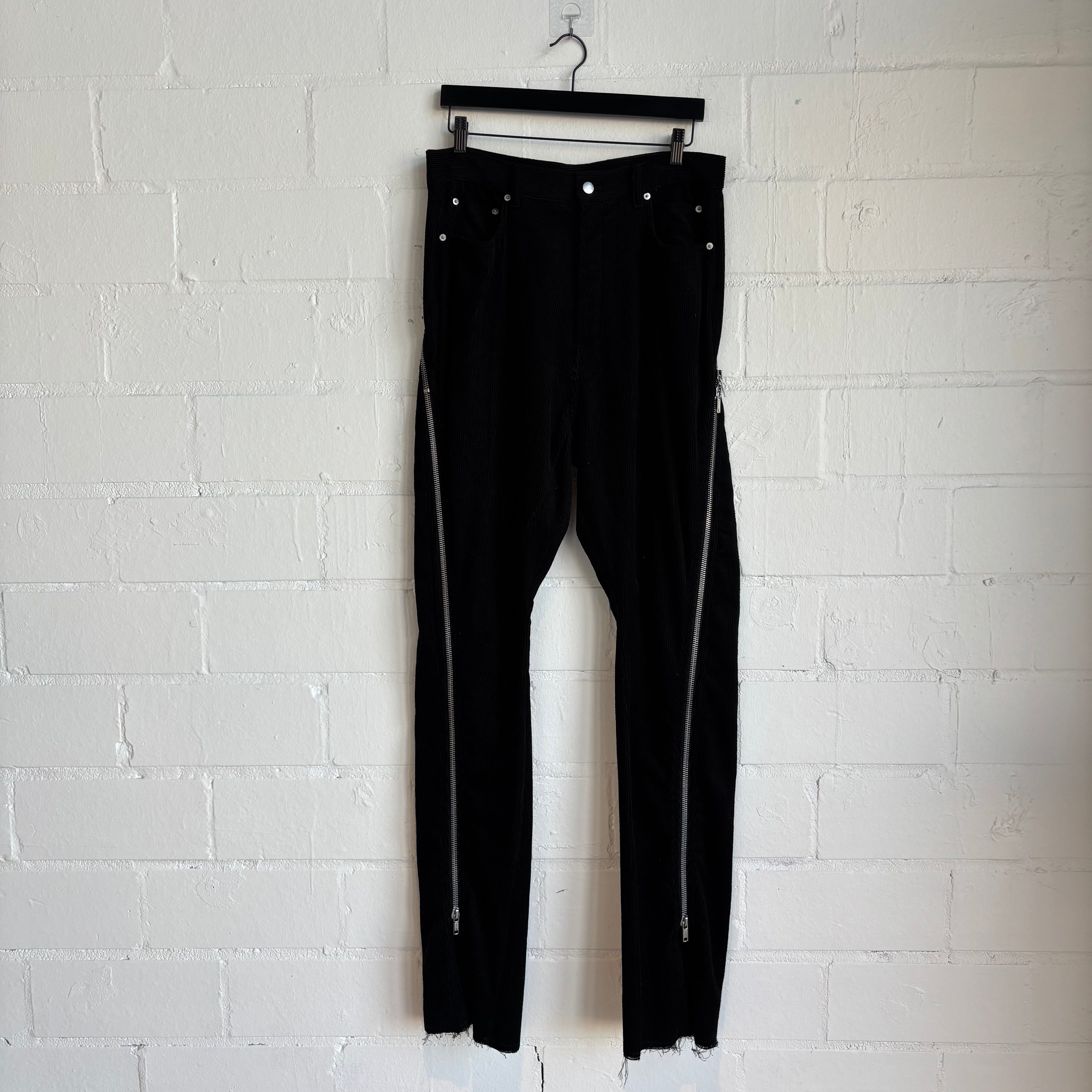 Rick Owens Corduroy Black Pants