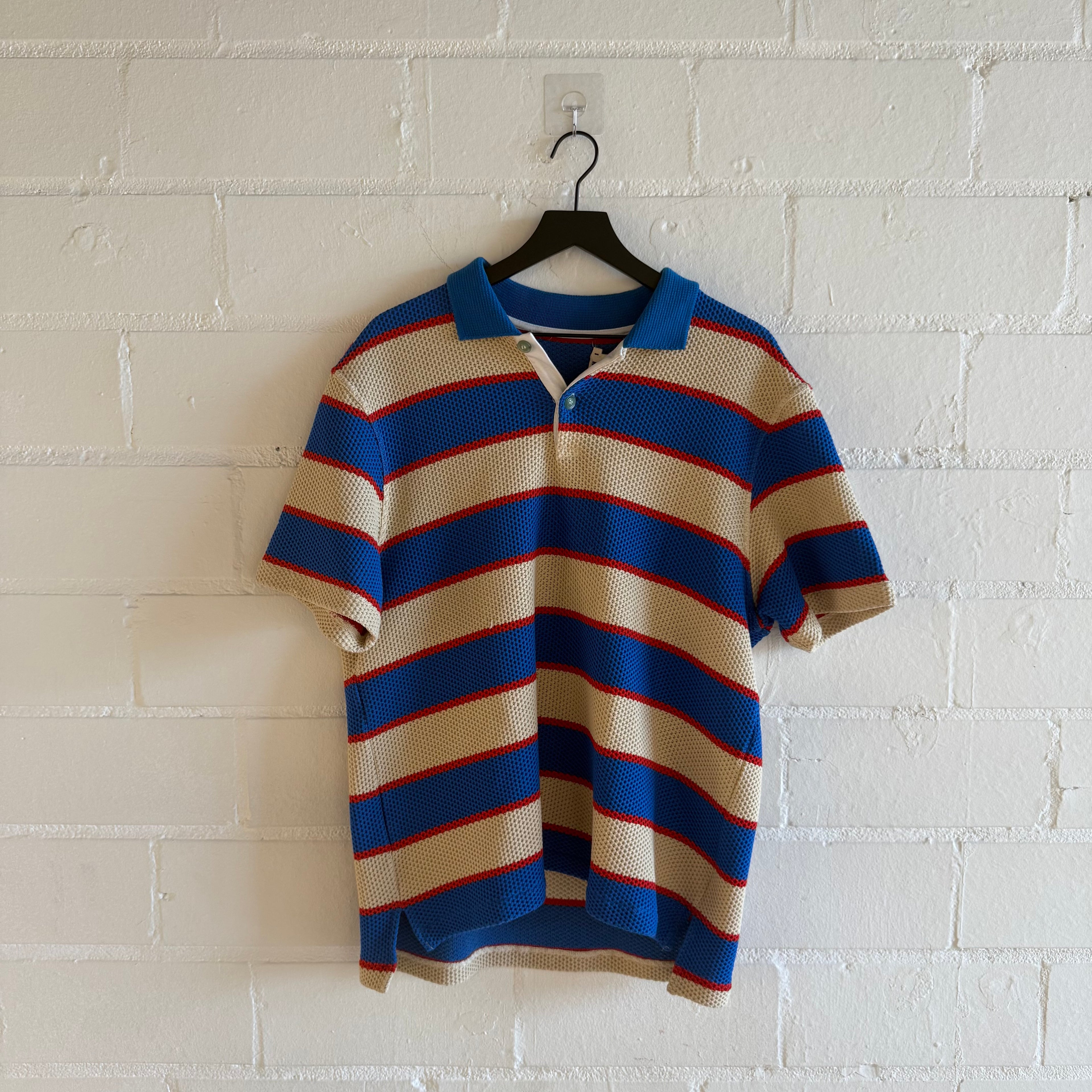 Marni Blue/Red/Off-White Collar Shirt