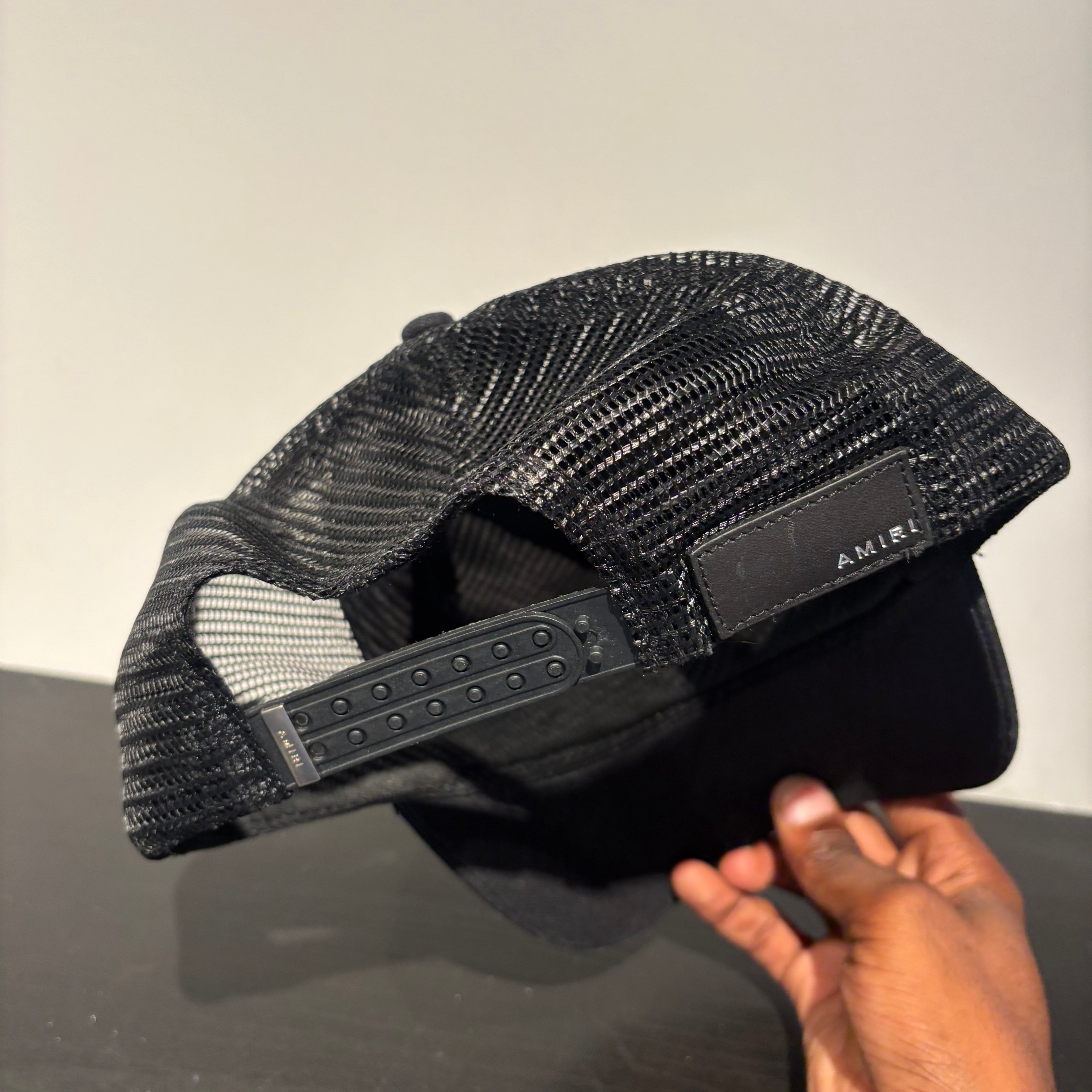 Amiri Black Trucker Hat