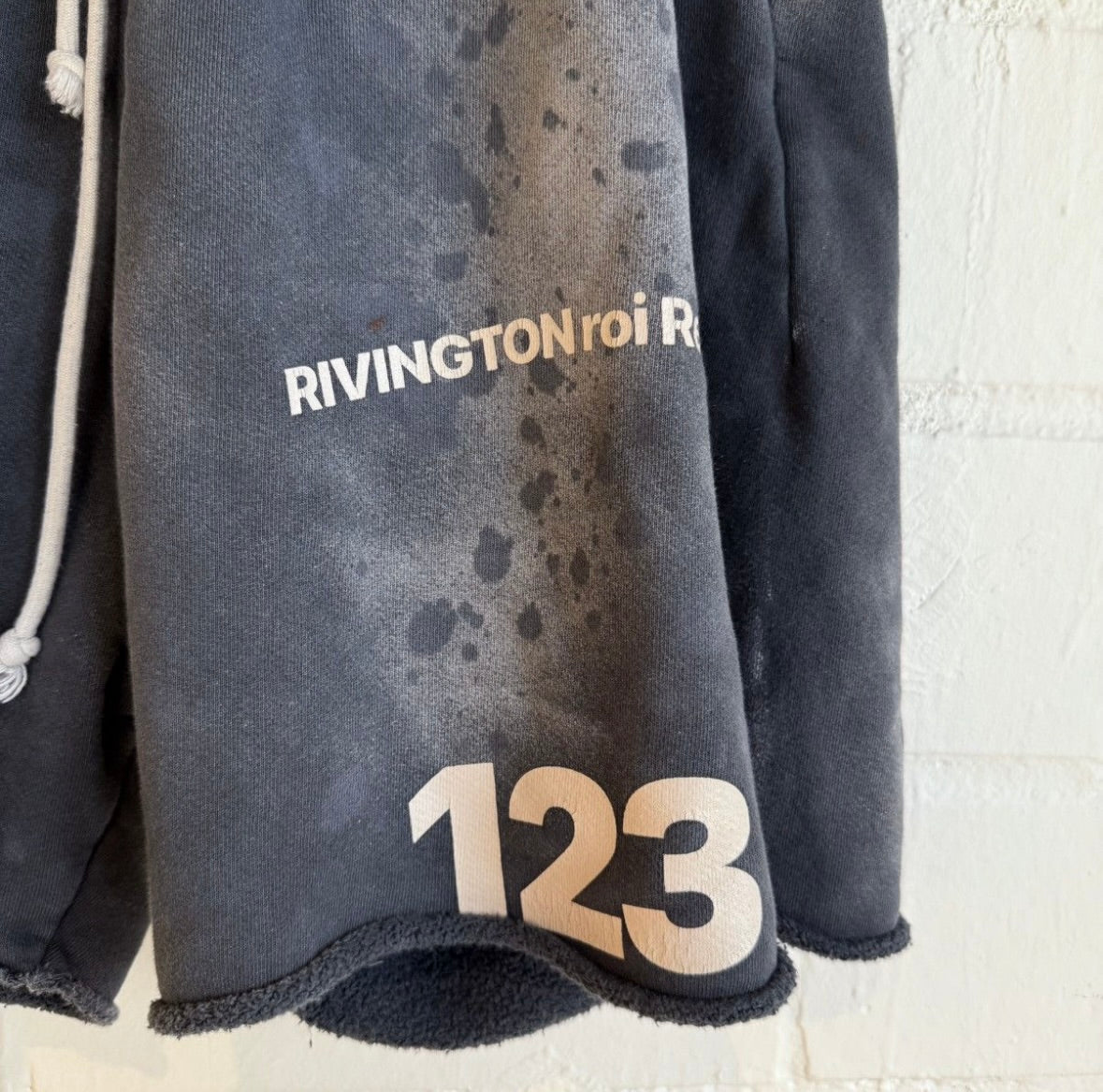 Rivington Black Wash Sweat Shorts