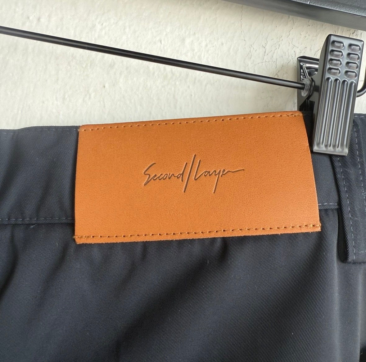 Second Layer Black Nylon Stitch Pants