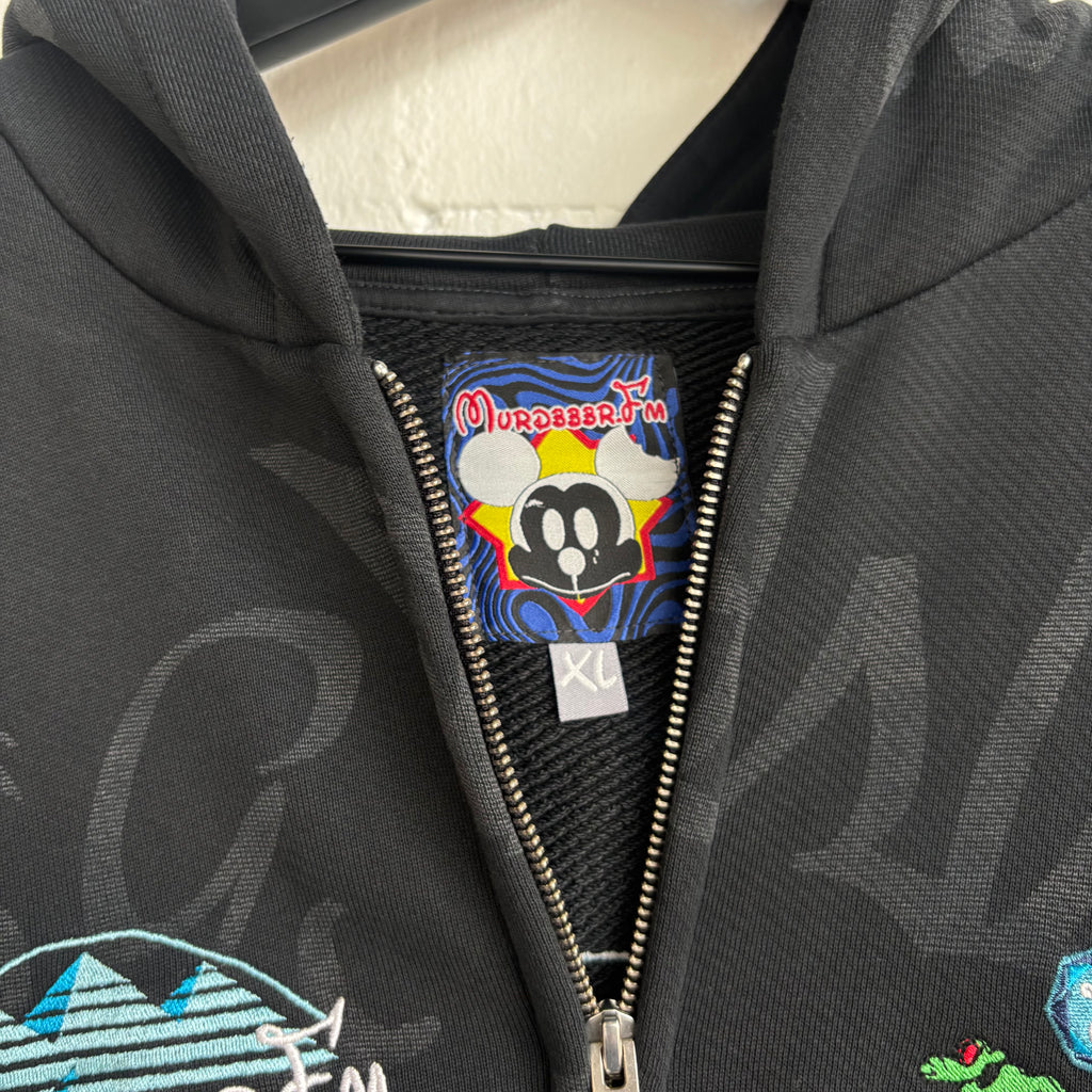 Murder FM Black Zip Up Hoodie