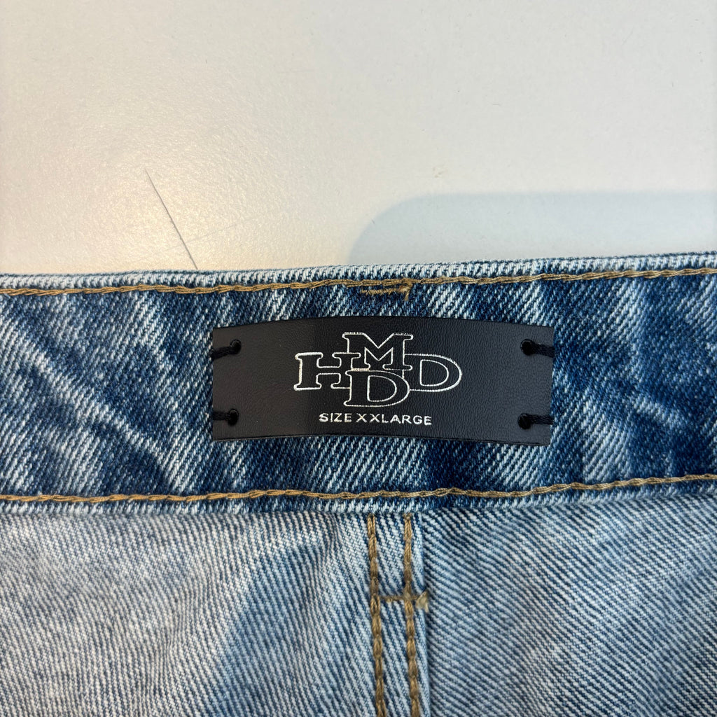 HMDD Side Crystal Jean Shorts