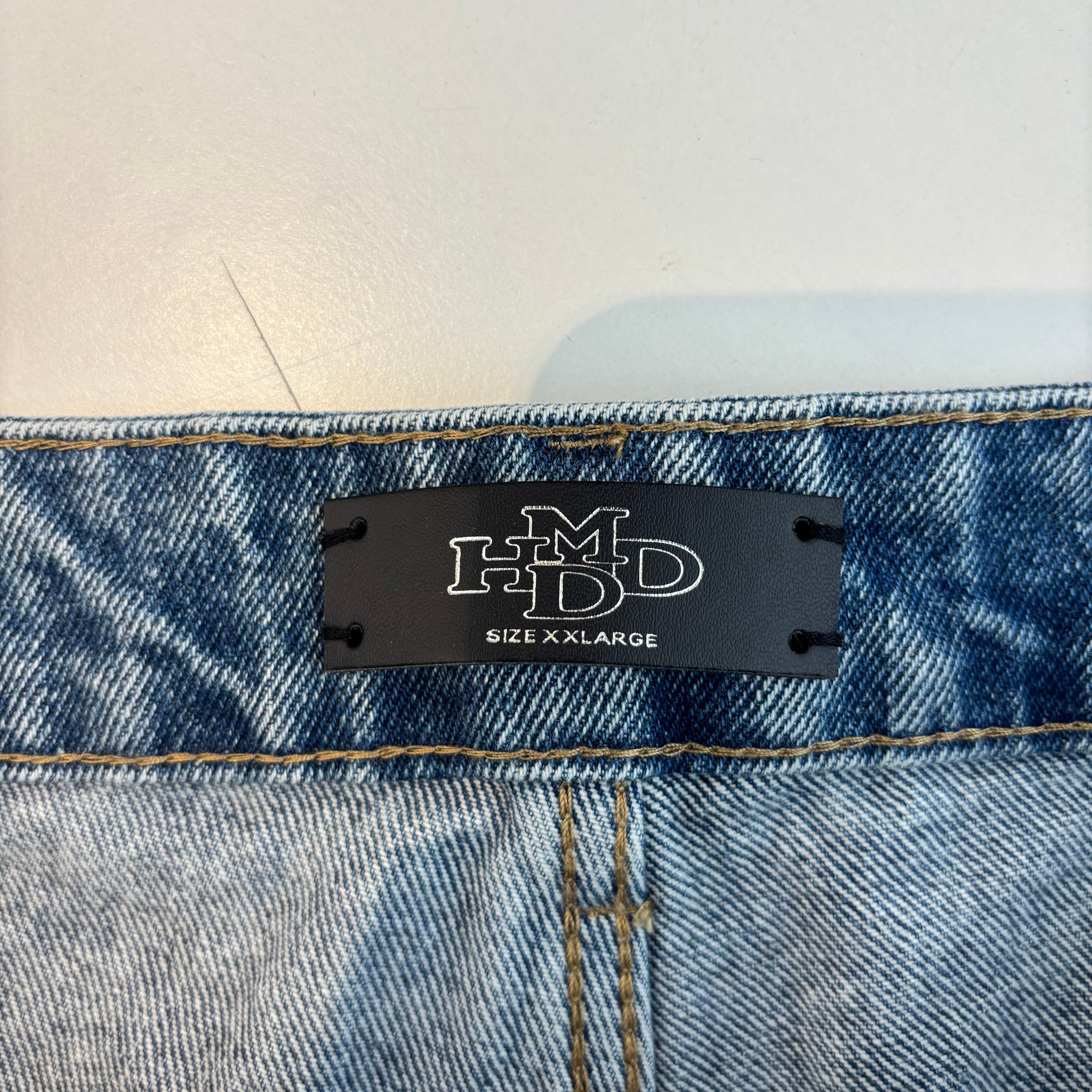 HMDD Side Crystal Jean Shorts