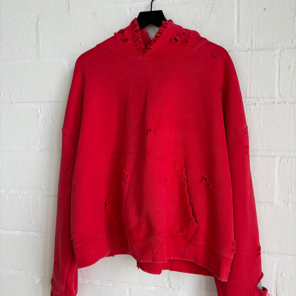 GV Gallery Red Thrashed Hoodie