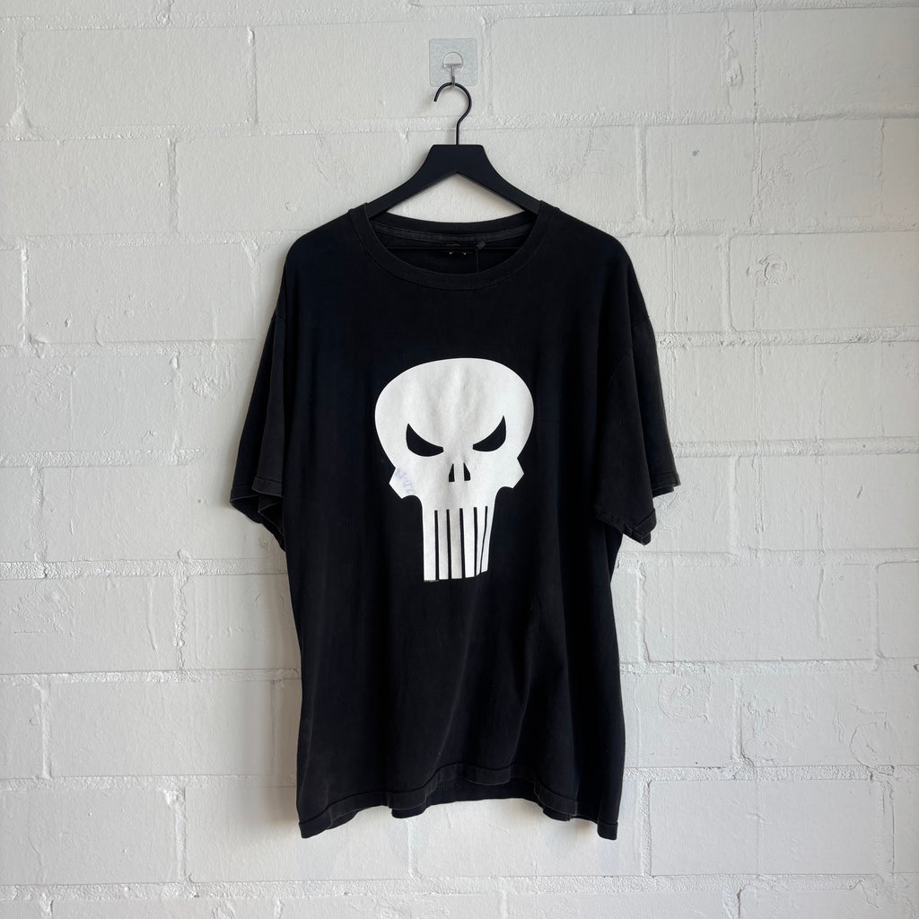 Vintage Black and White Skull Tee