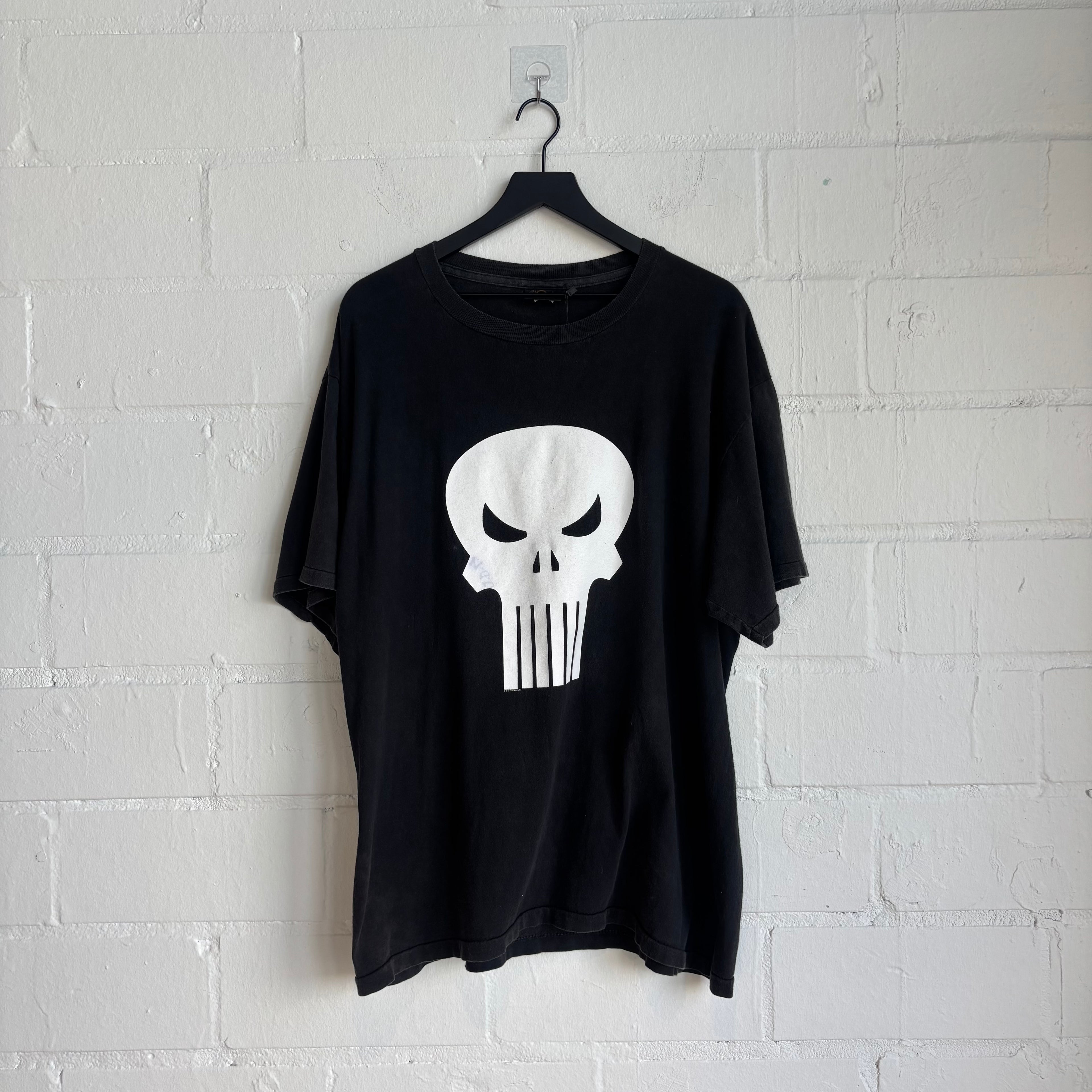 Vintage Black and White Skull Tee