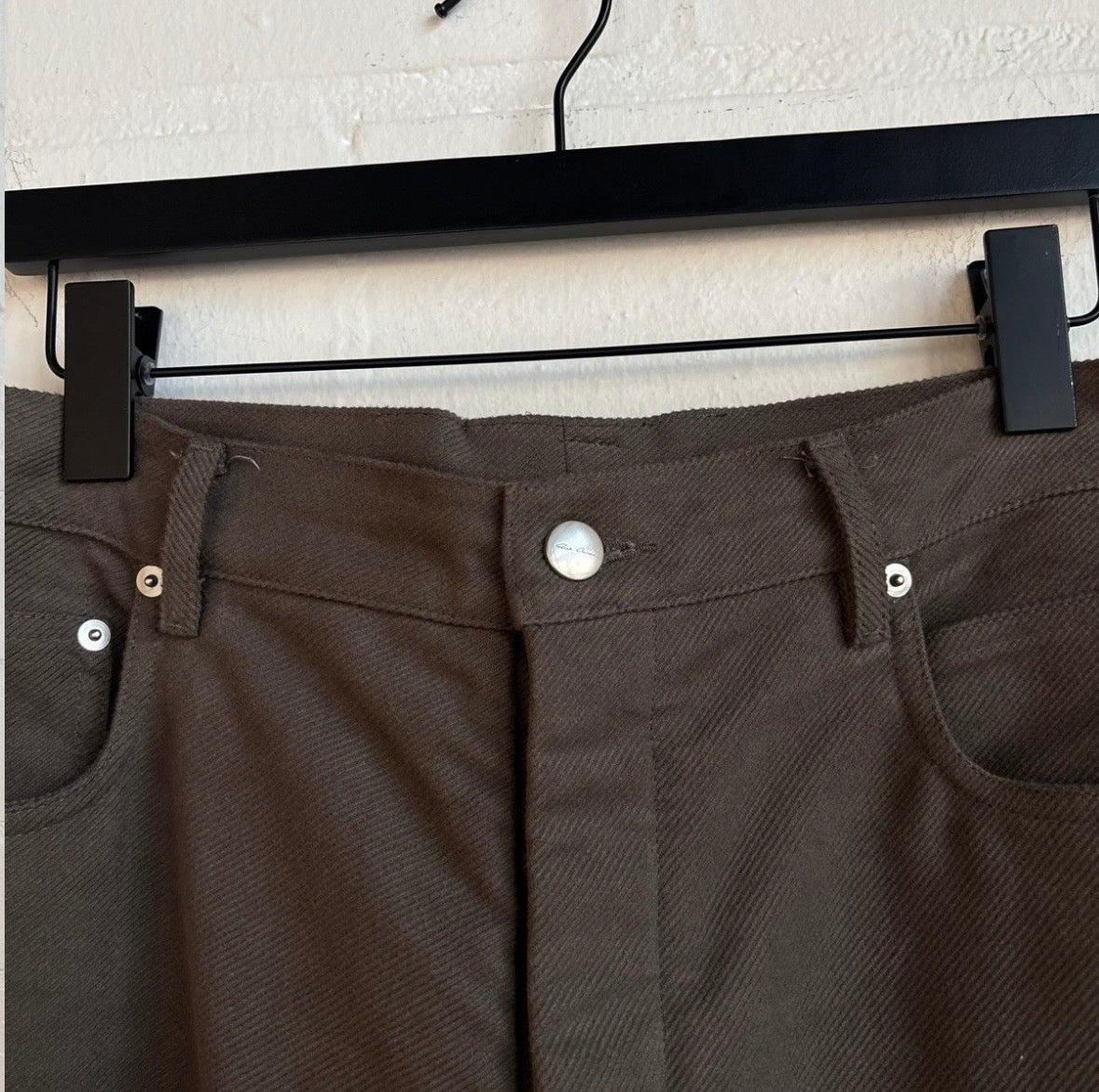 Rick Owens Brown Corduory Flare Pants
