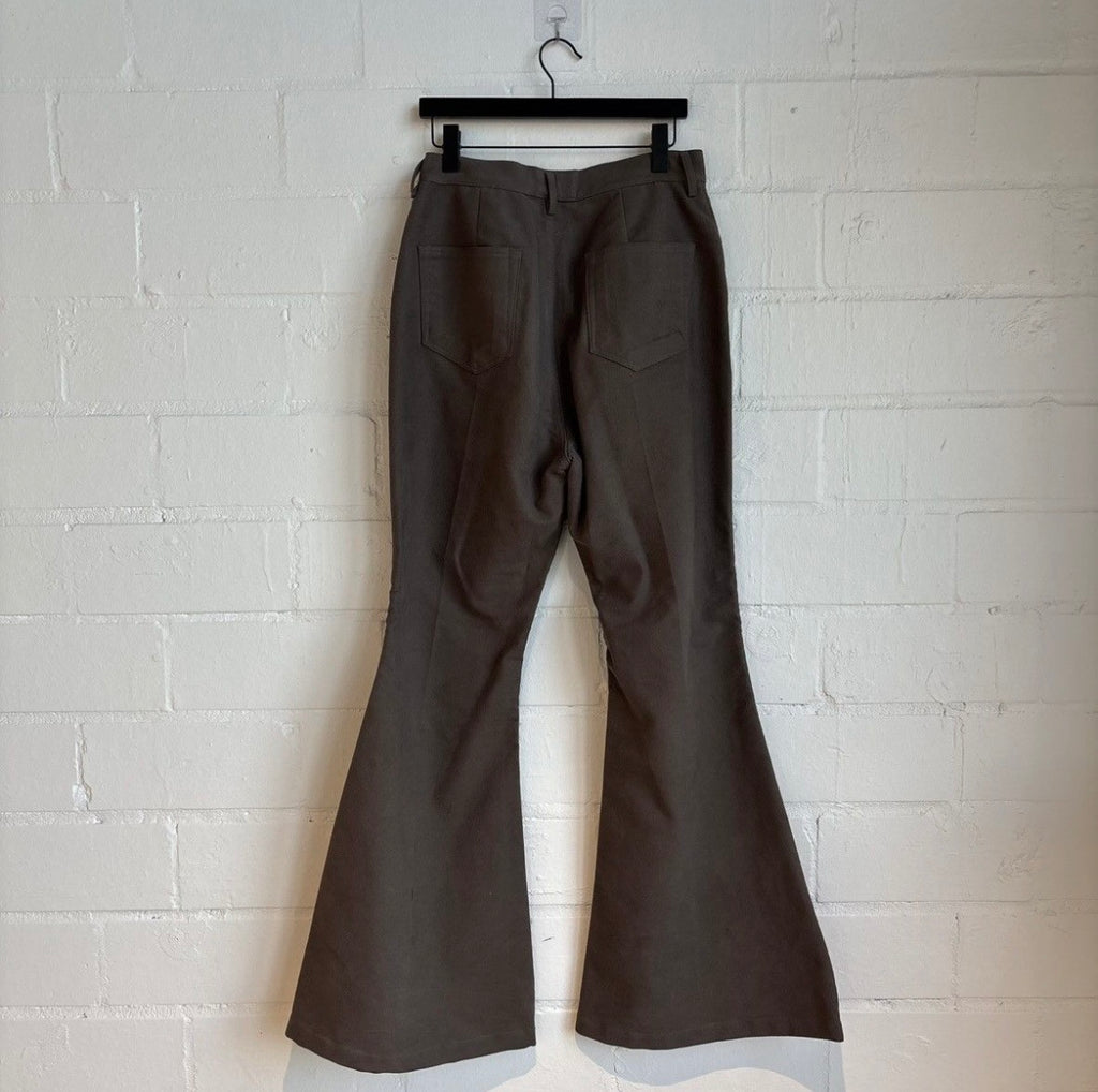 Rick Owens Brown Corduory Flare Pants