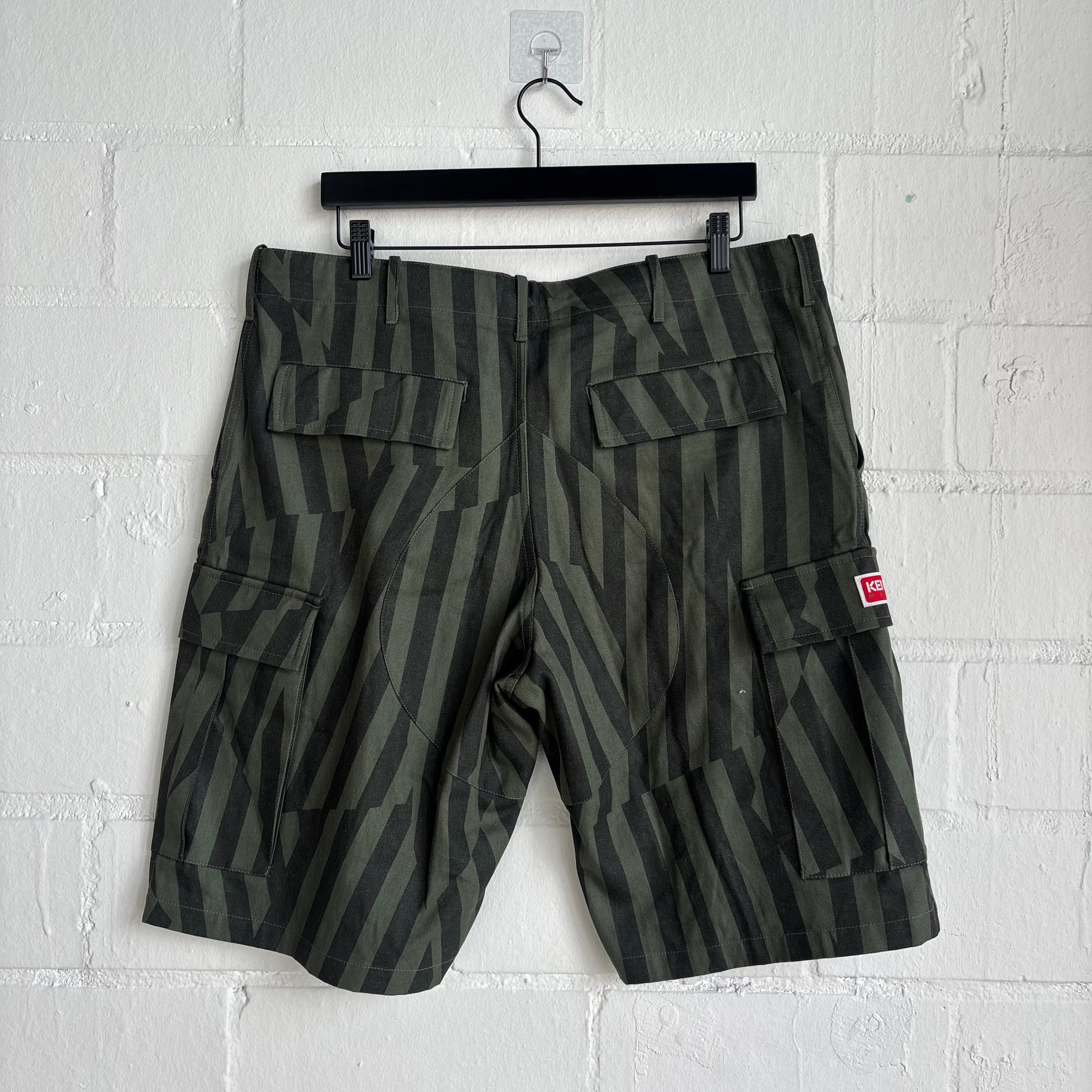 Kenzo Green Stripe Shorts