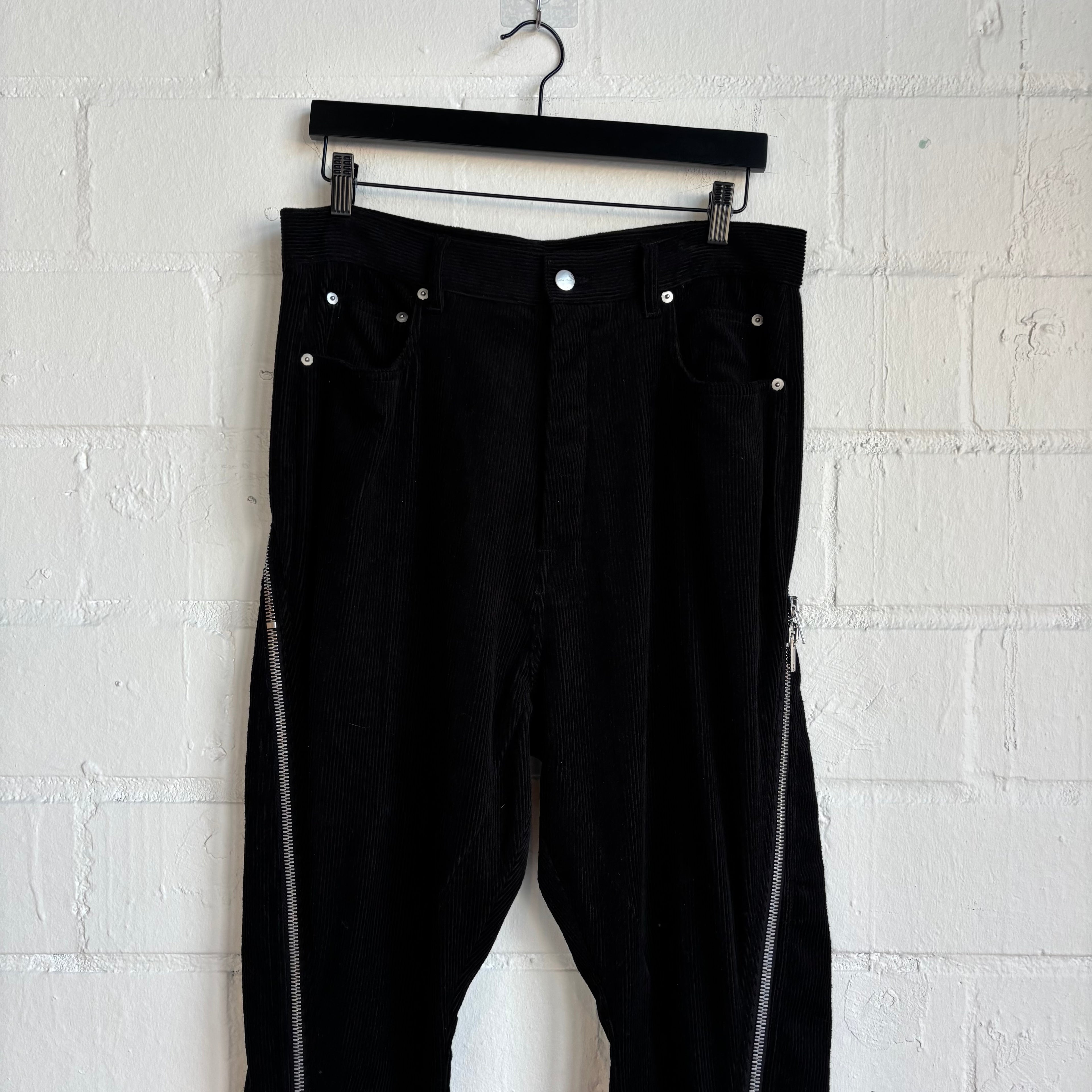 Rick Owens Corduroy Black Pants
