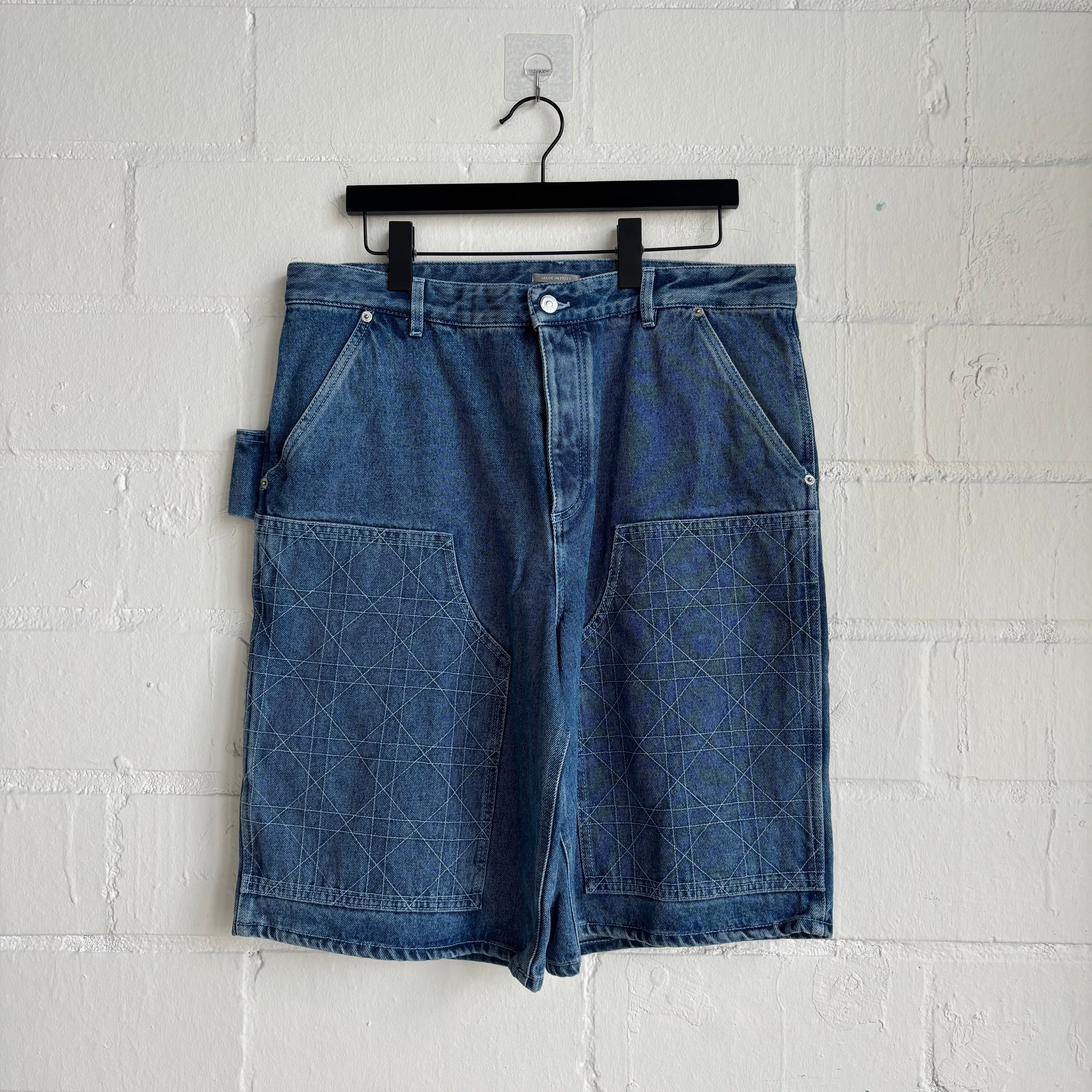 Christian Dior Denim Double Knee Shorts
