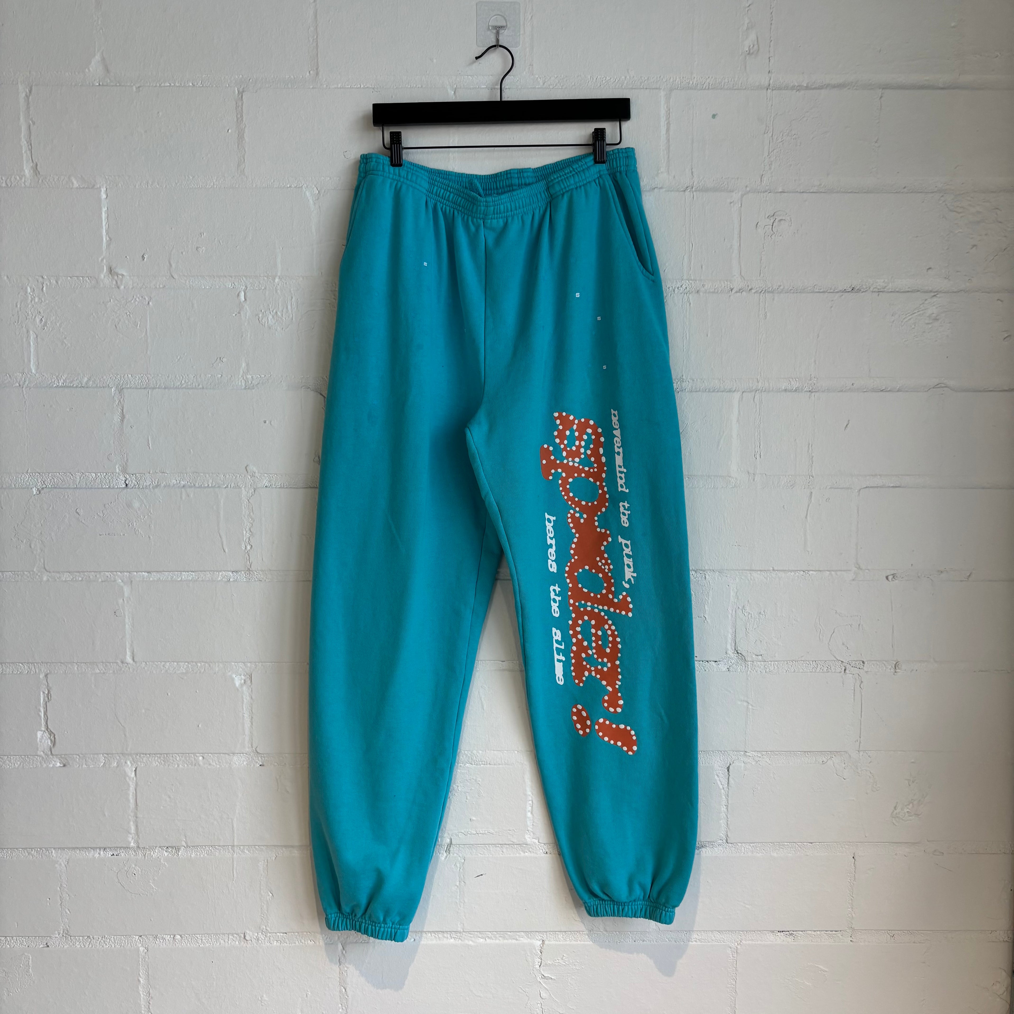Sp5der Teal Sweat Pants