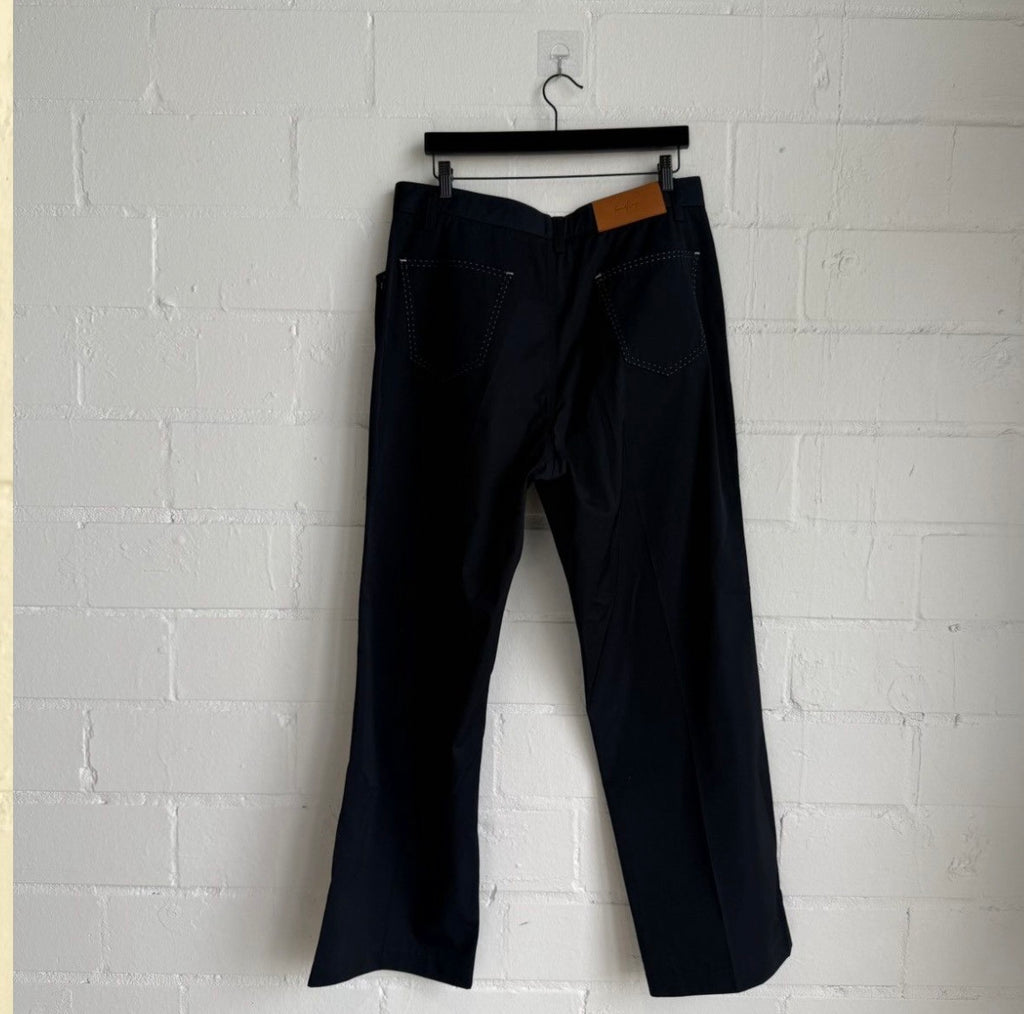 Second Layer Black Nylon Stitch Pants