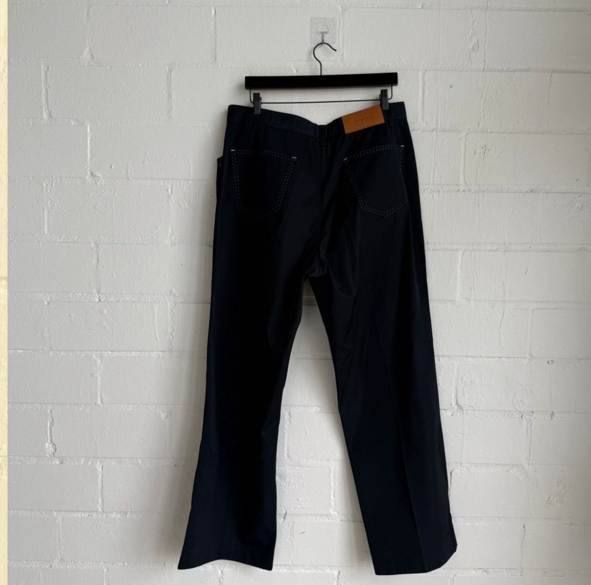 Second Layer Black Nylon Stitch Pants