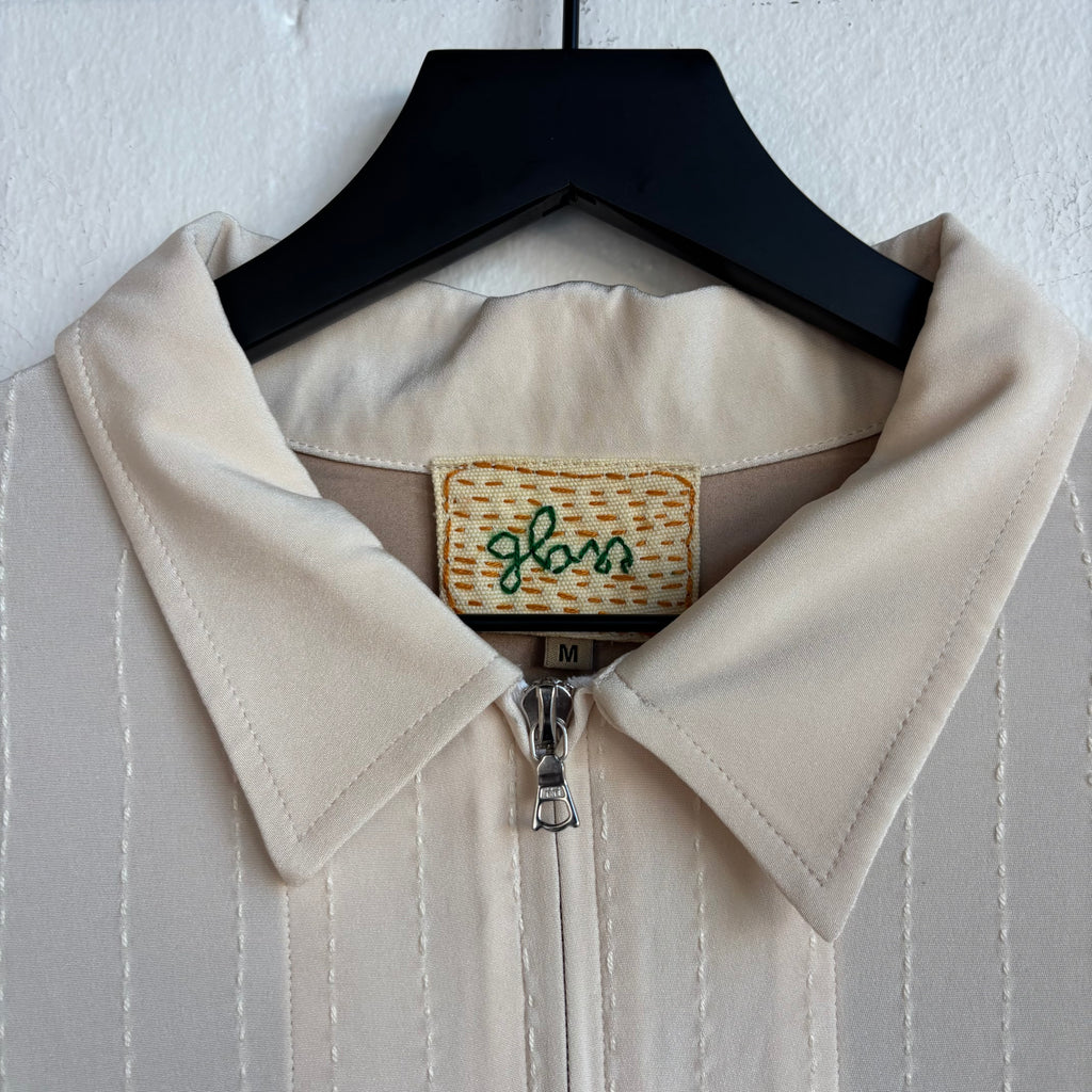 Glass Cypress Cream Embroidered Zip Up