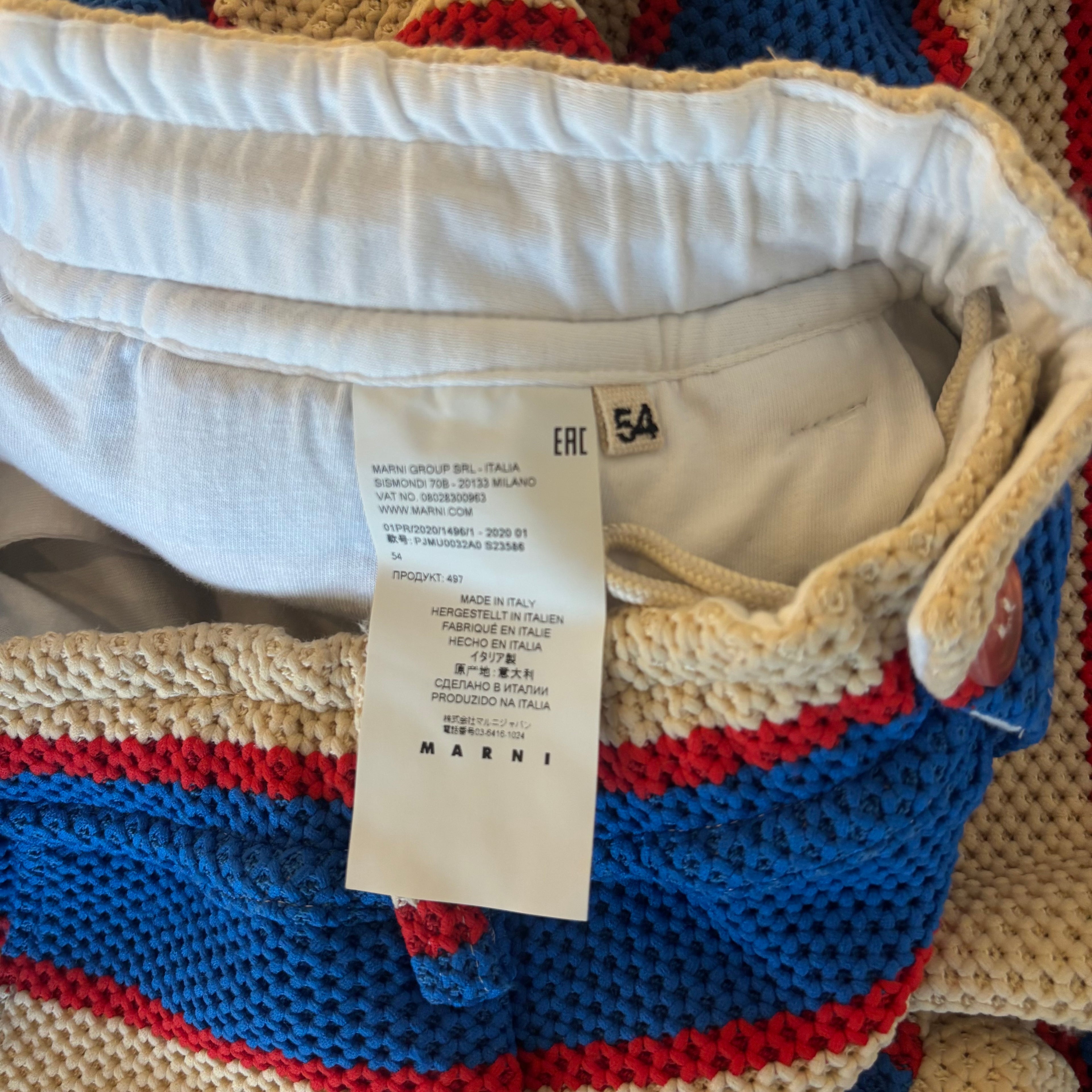 Marni Blue/Red/Off-White Shorts