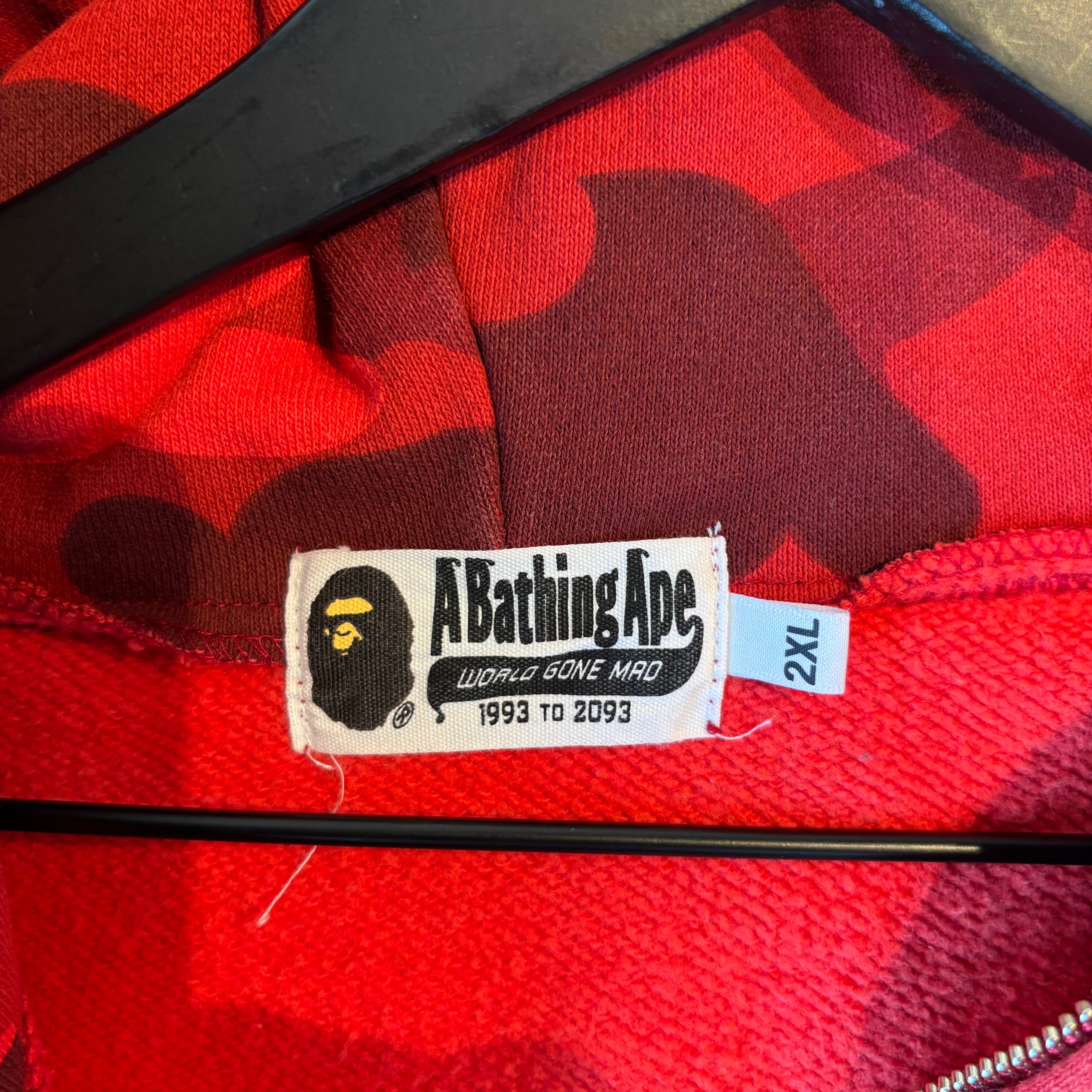 Bape Shark Red Camo Zip Up