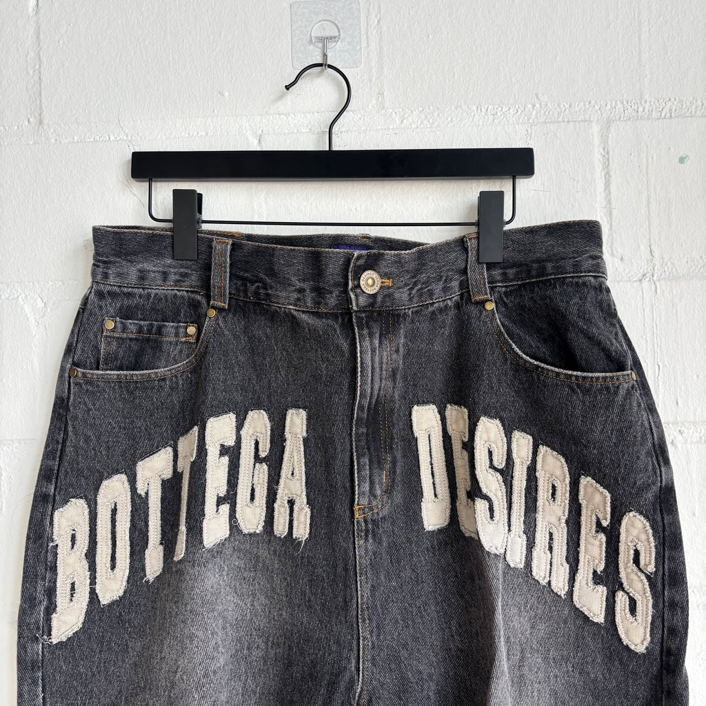 Bottega Desires Grey Jean Shorts