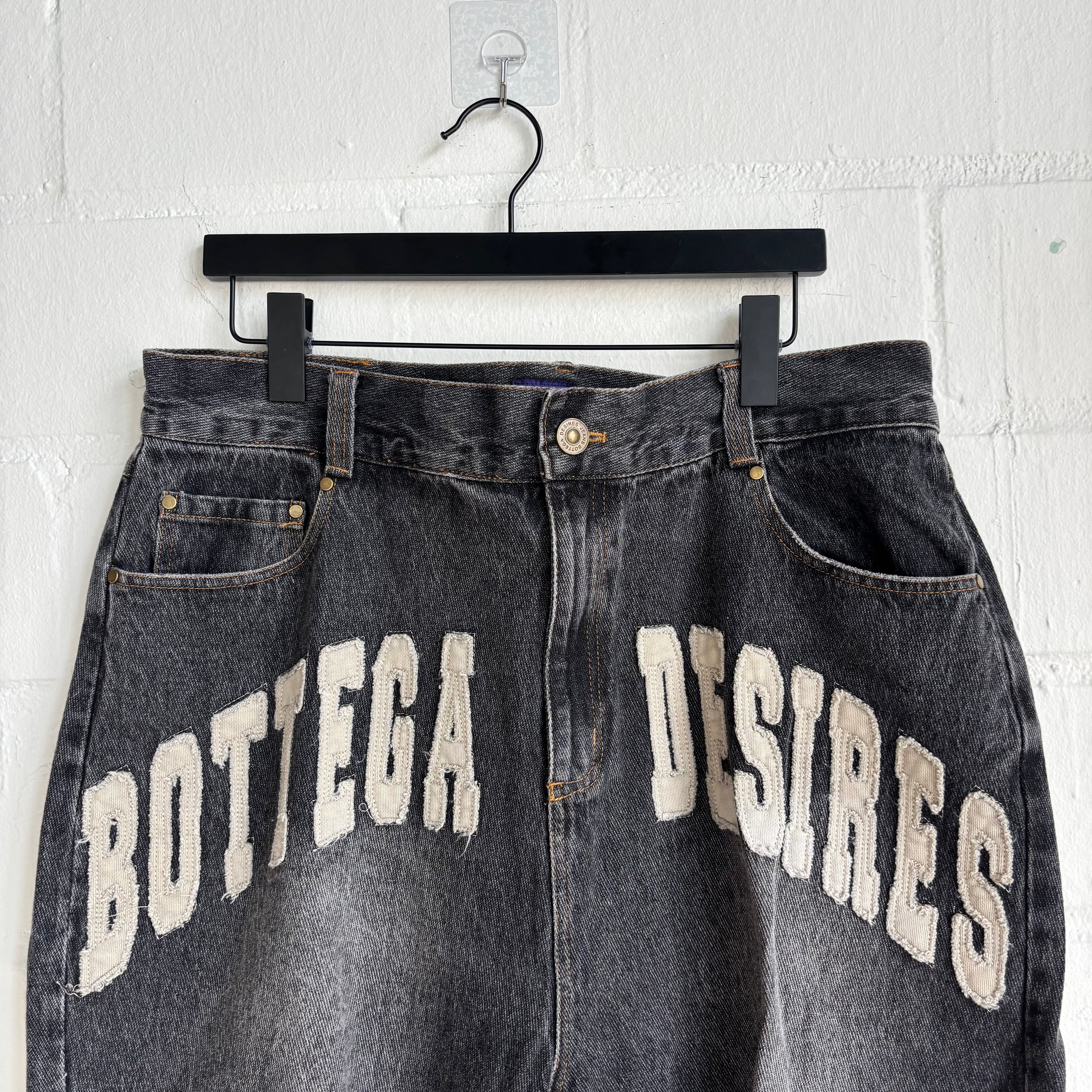 Bottega Desires Grey Jean Shorts