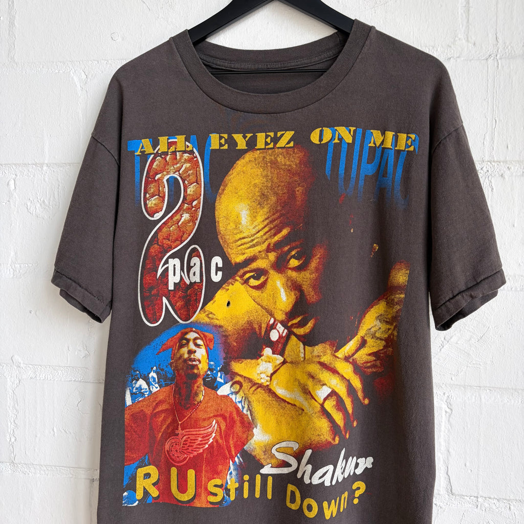 Vintage 90s Tupac Shakuar “All Eyez on Me” Bootleg Rap Tee