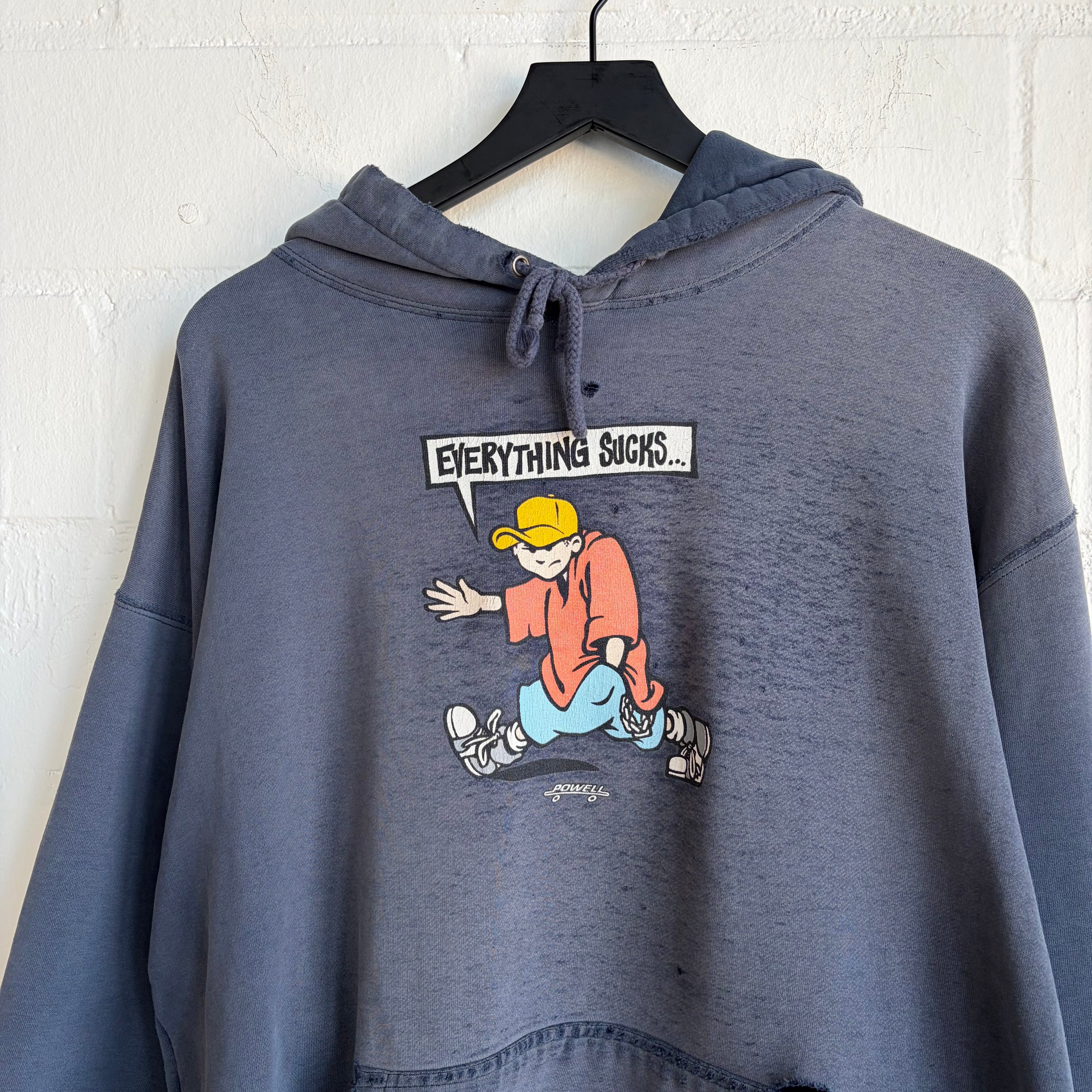 Powell “Everything Sucks” Skate Thrashed Hoodie